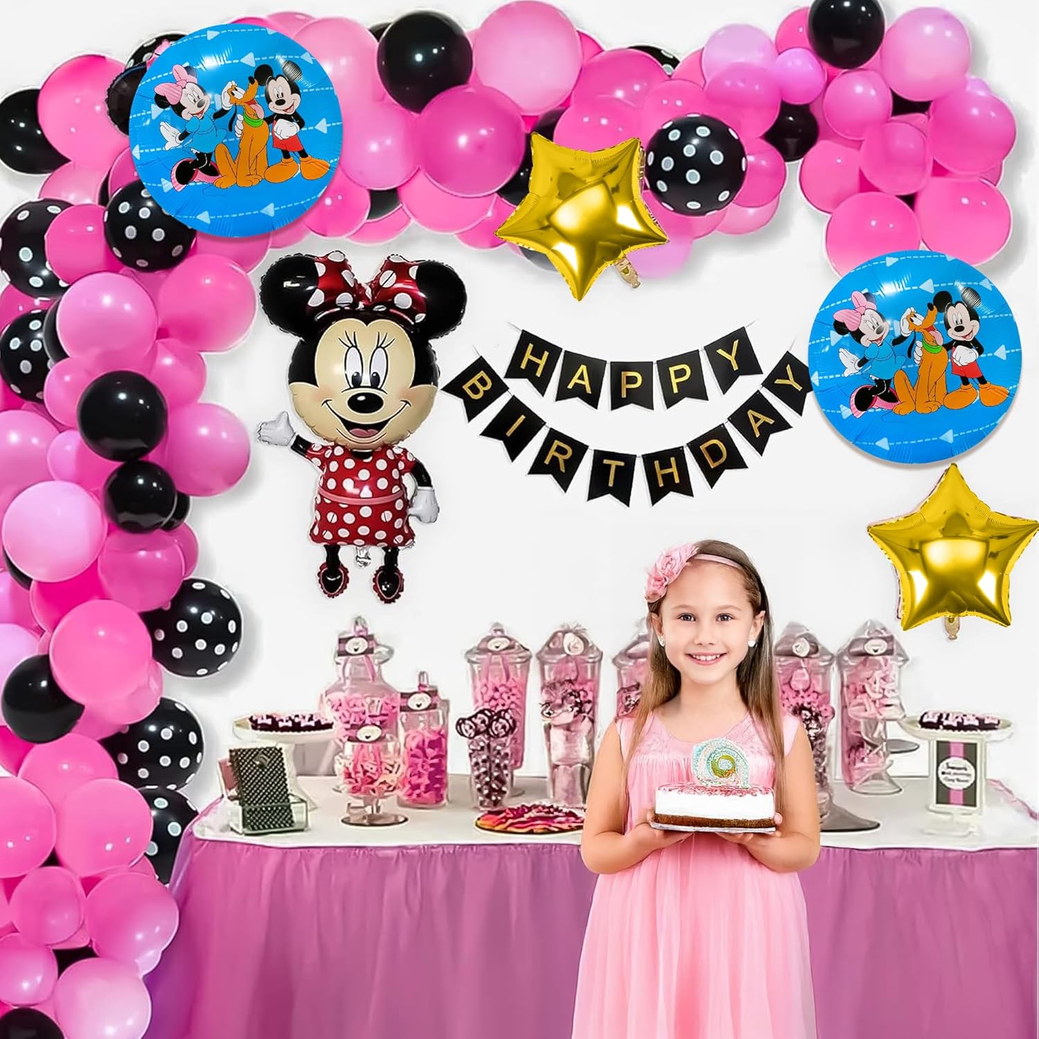 Minnie theme birthday decor items