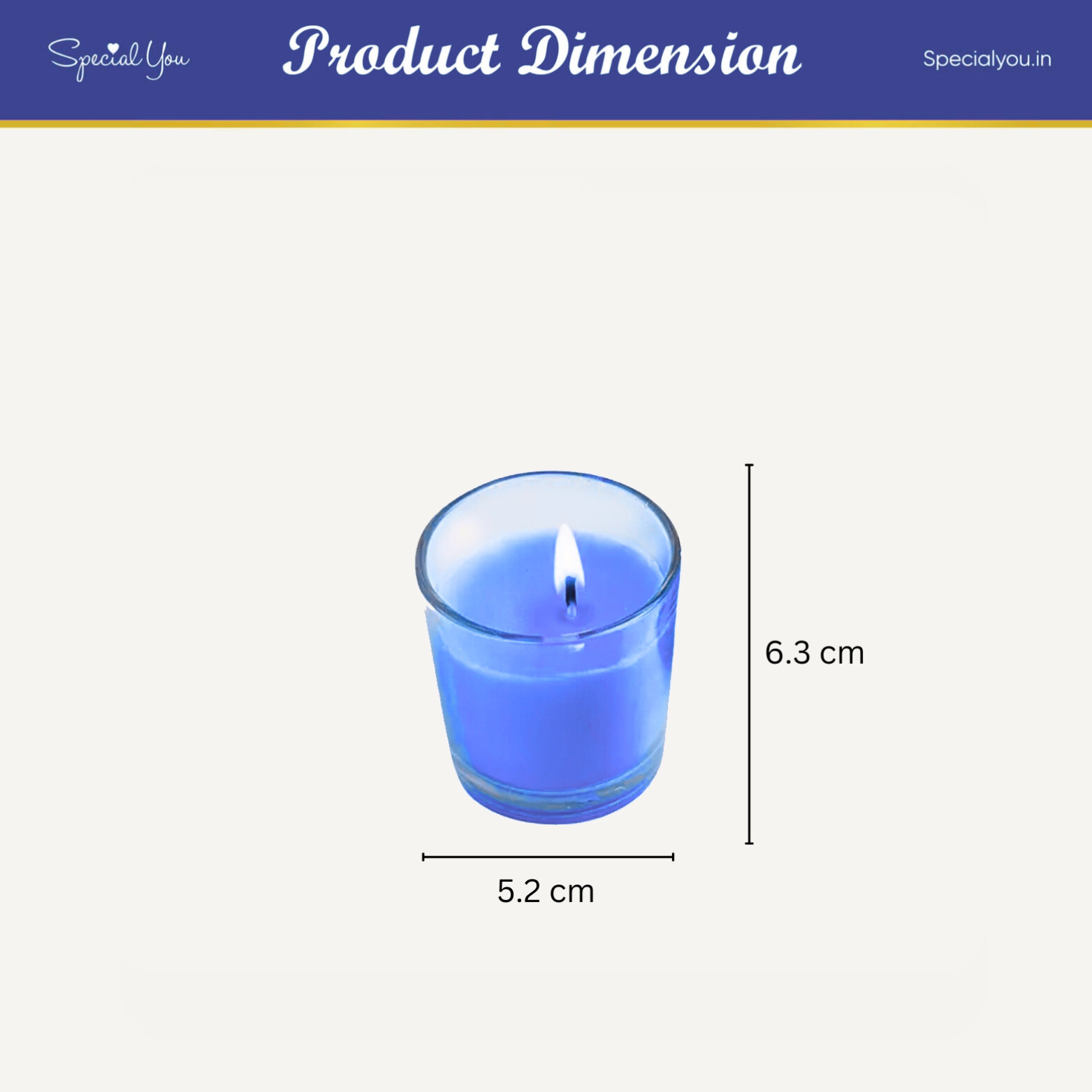 Glass Scented Candles for Home Decor, Home Fragrance Candles Set of 6 (Blue & Green)