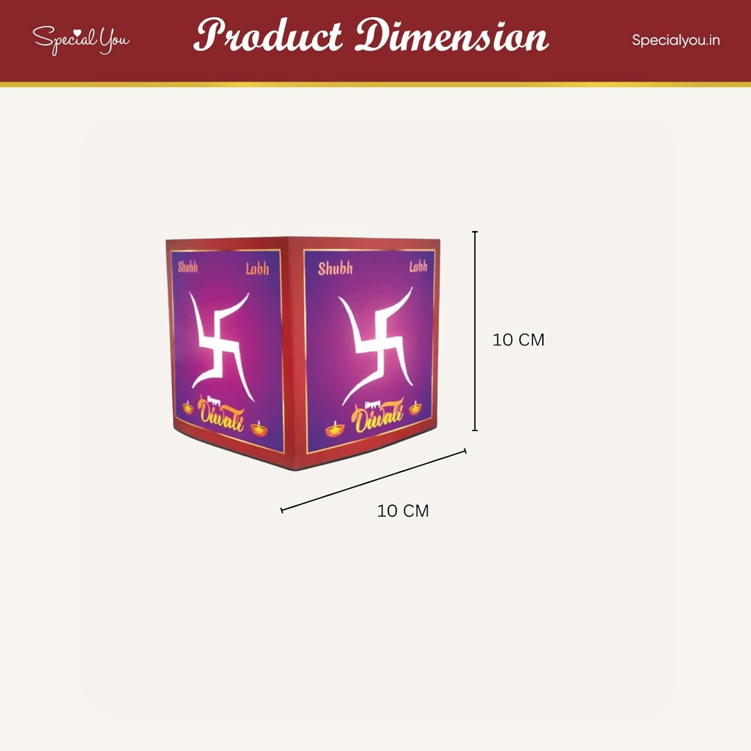 Swastik Paper Votive with 10 Tea Light