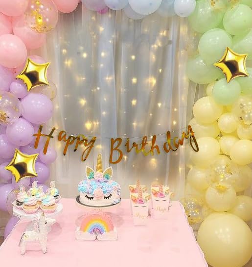 Pastel Unicorn theme Birthday Decoration Kit