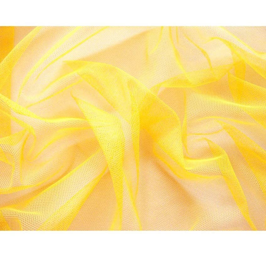 Yellow Net curtain backdrop decor