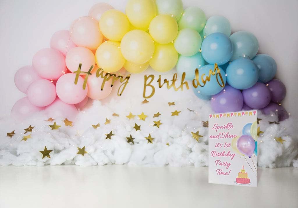 Rainbow Theme Happy Birthday Decoration Items for Girls