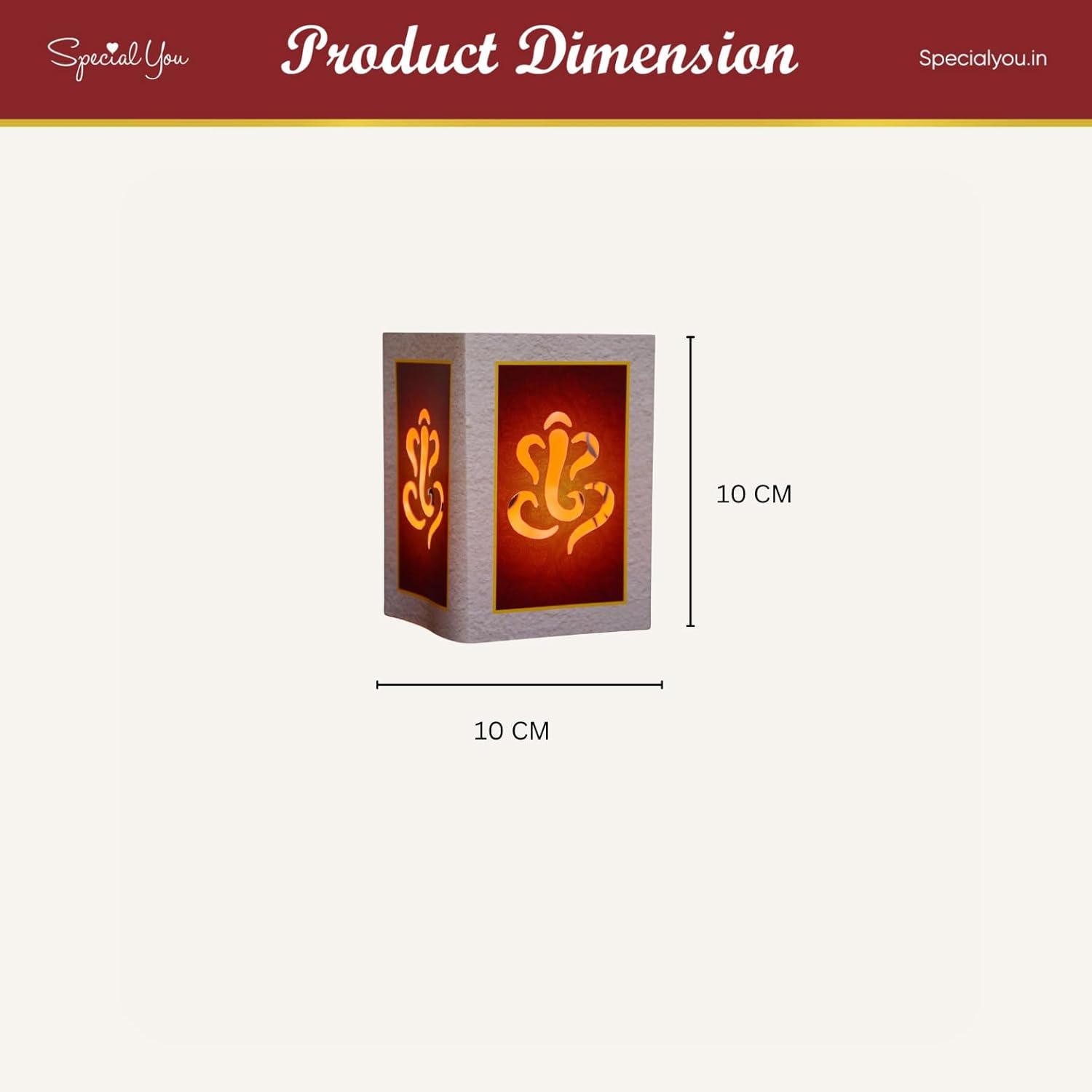 Ganesh Paper Votive with 10 Tea Light