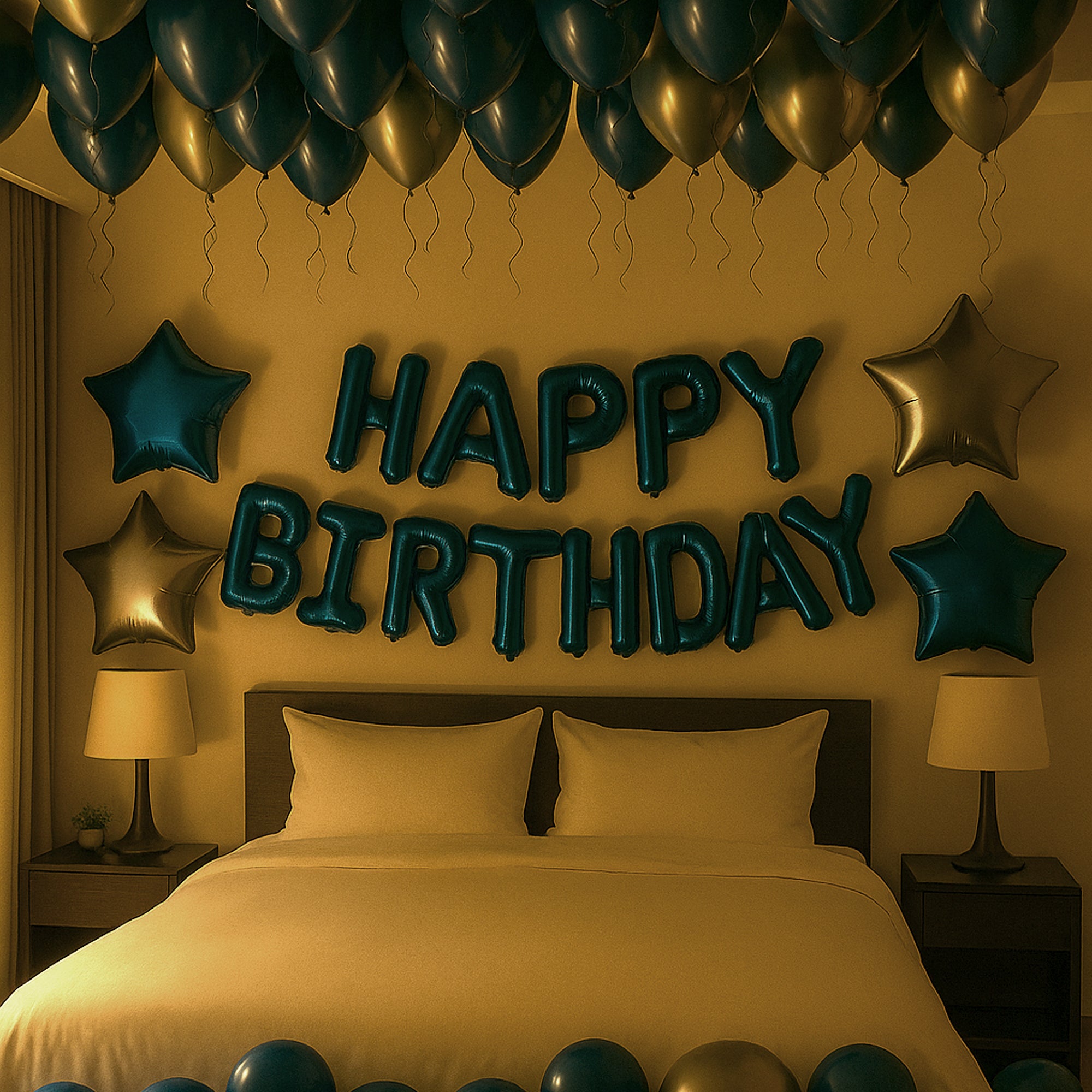 Chrome Blue & Silver Birthday Decor