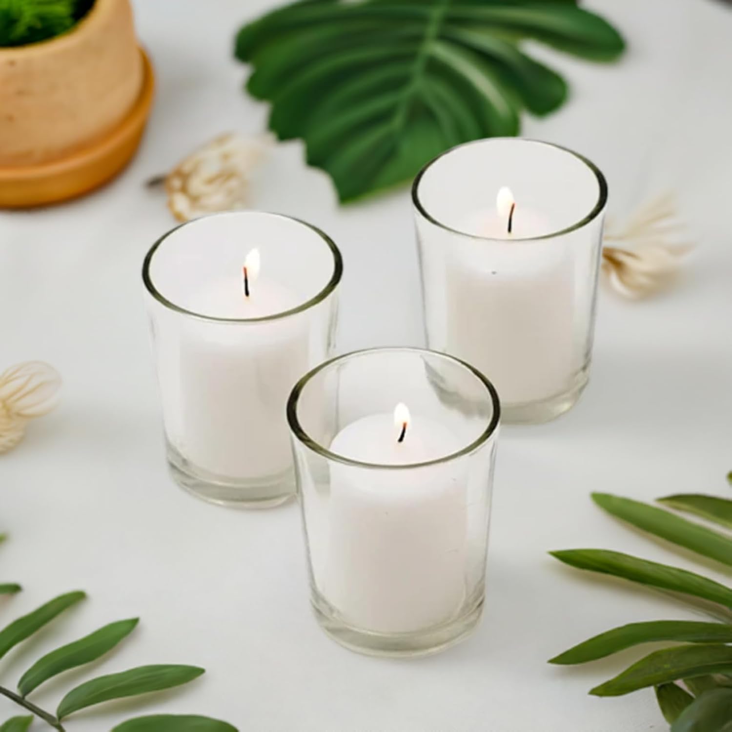 Glass Scented Candles for Home Decor, Home Fragrance Candles Set of 3