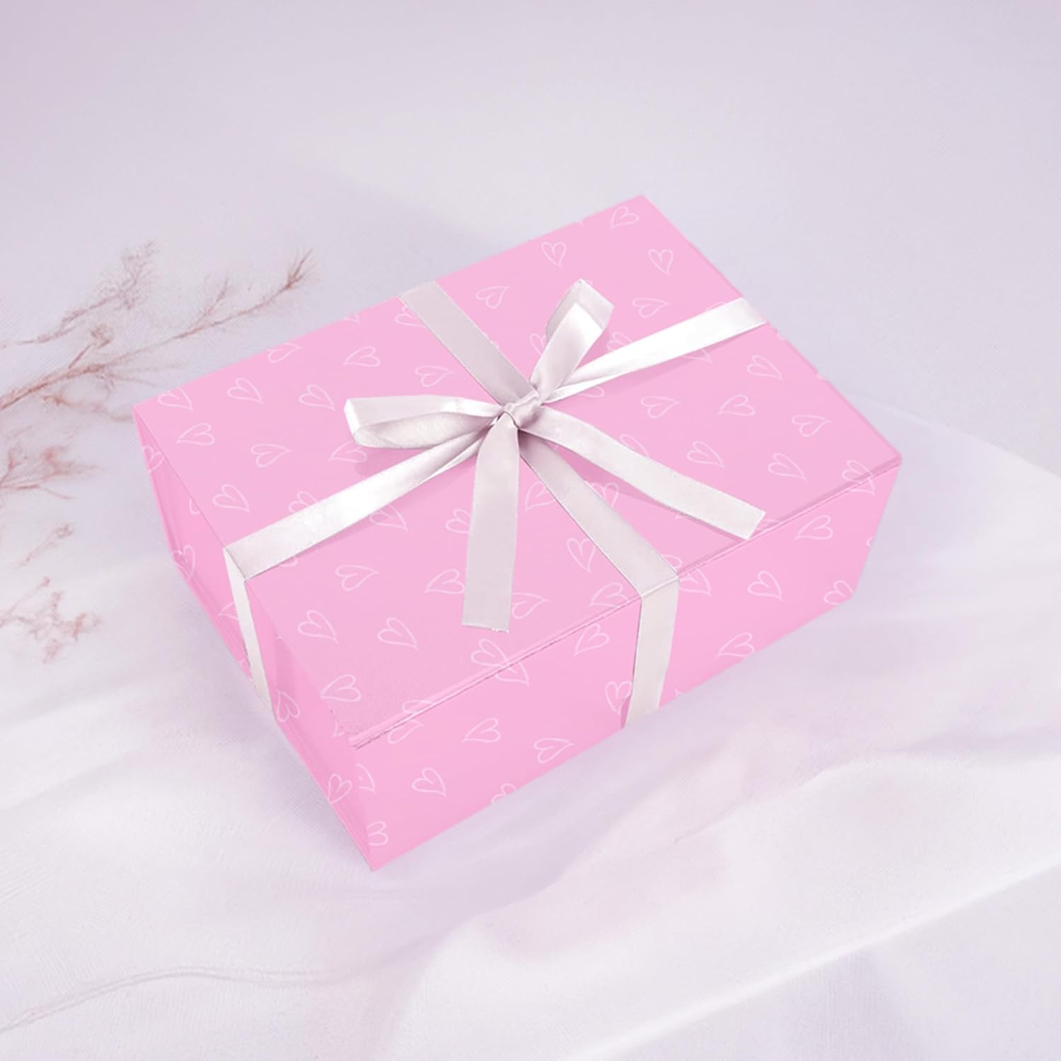 Heart Print Gift Wrapping Sheets- Pink