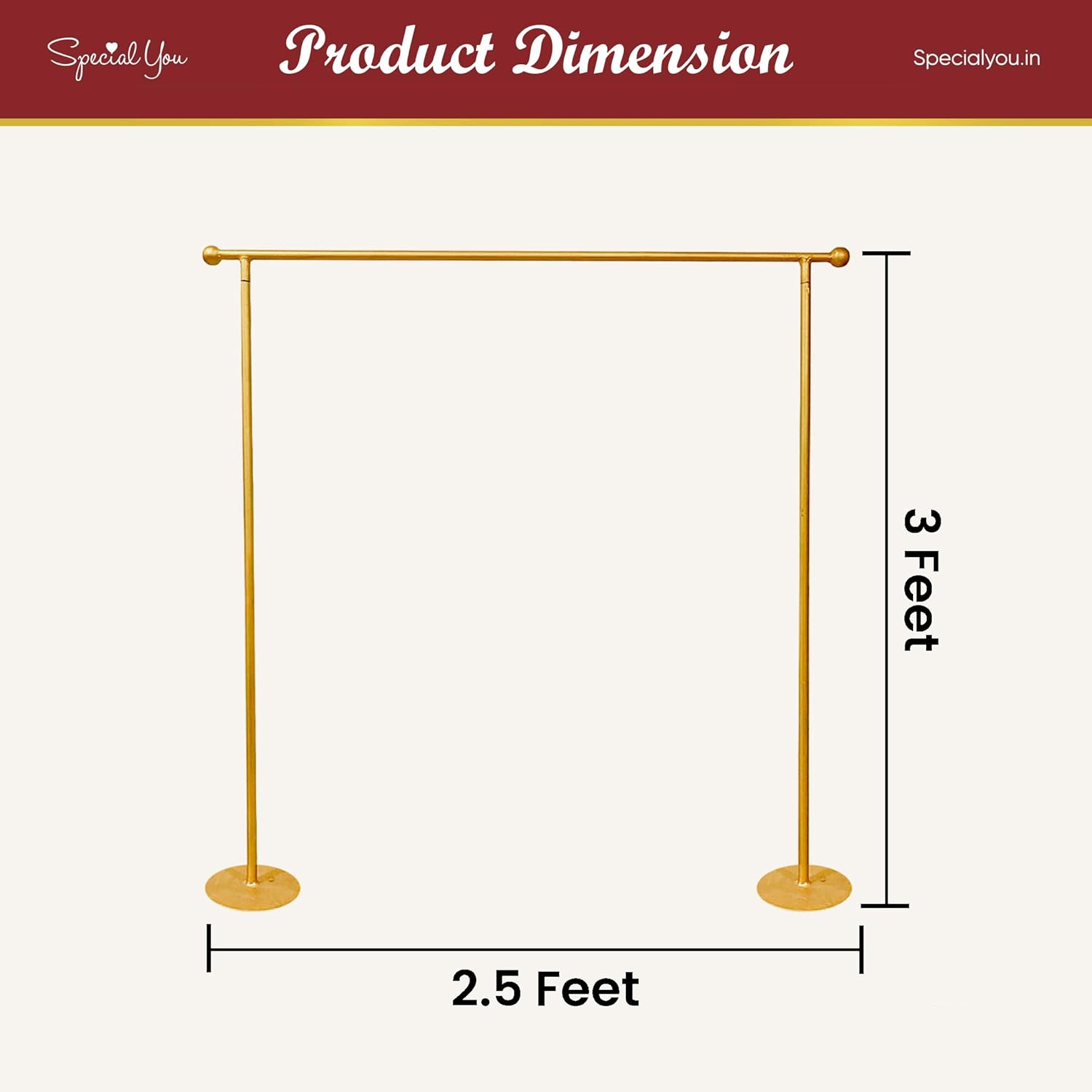 Rectangle Golden Stand