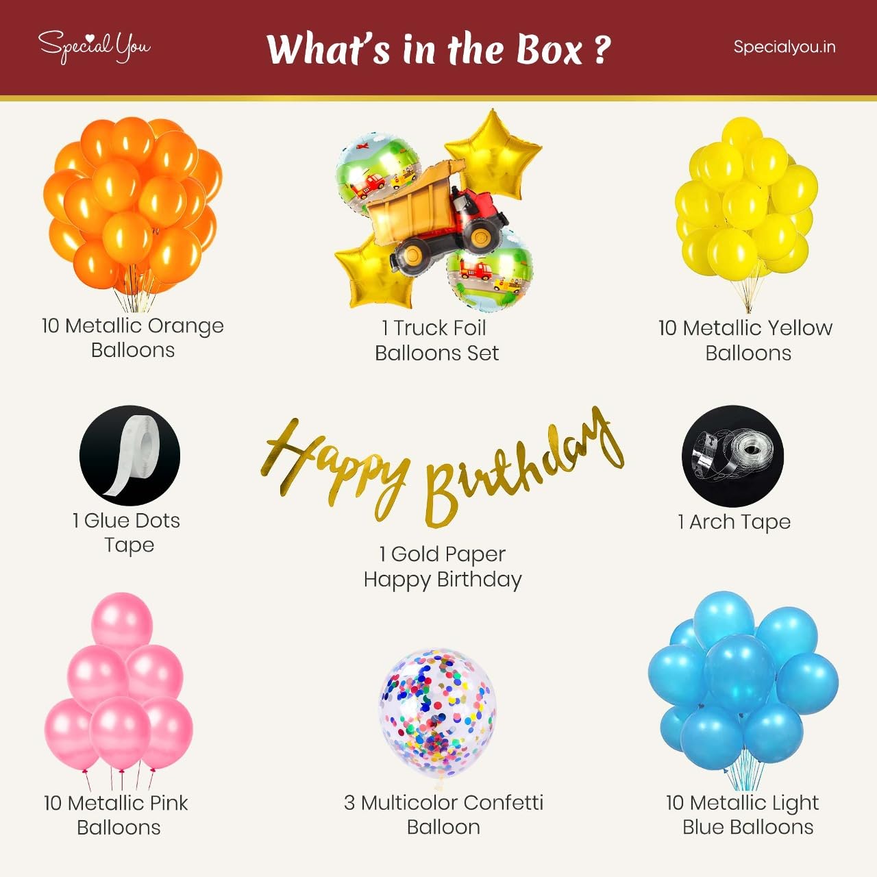 Birthday Decoration kit with Vehicle theme