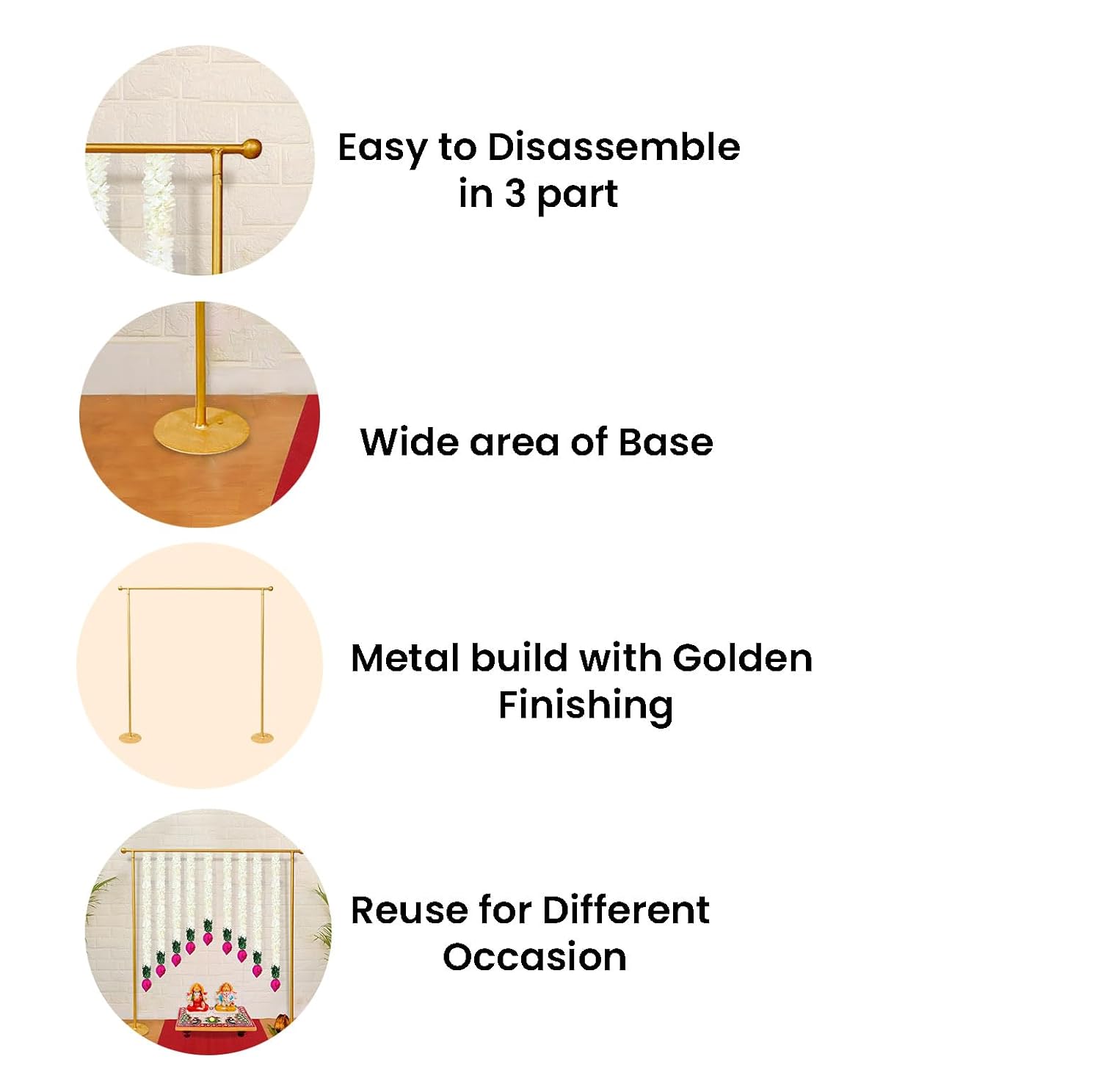 Rectangle Golden Stand