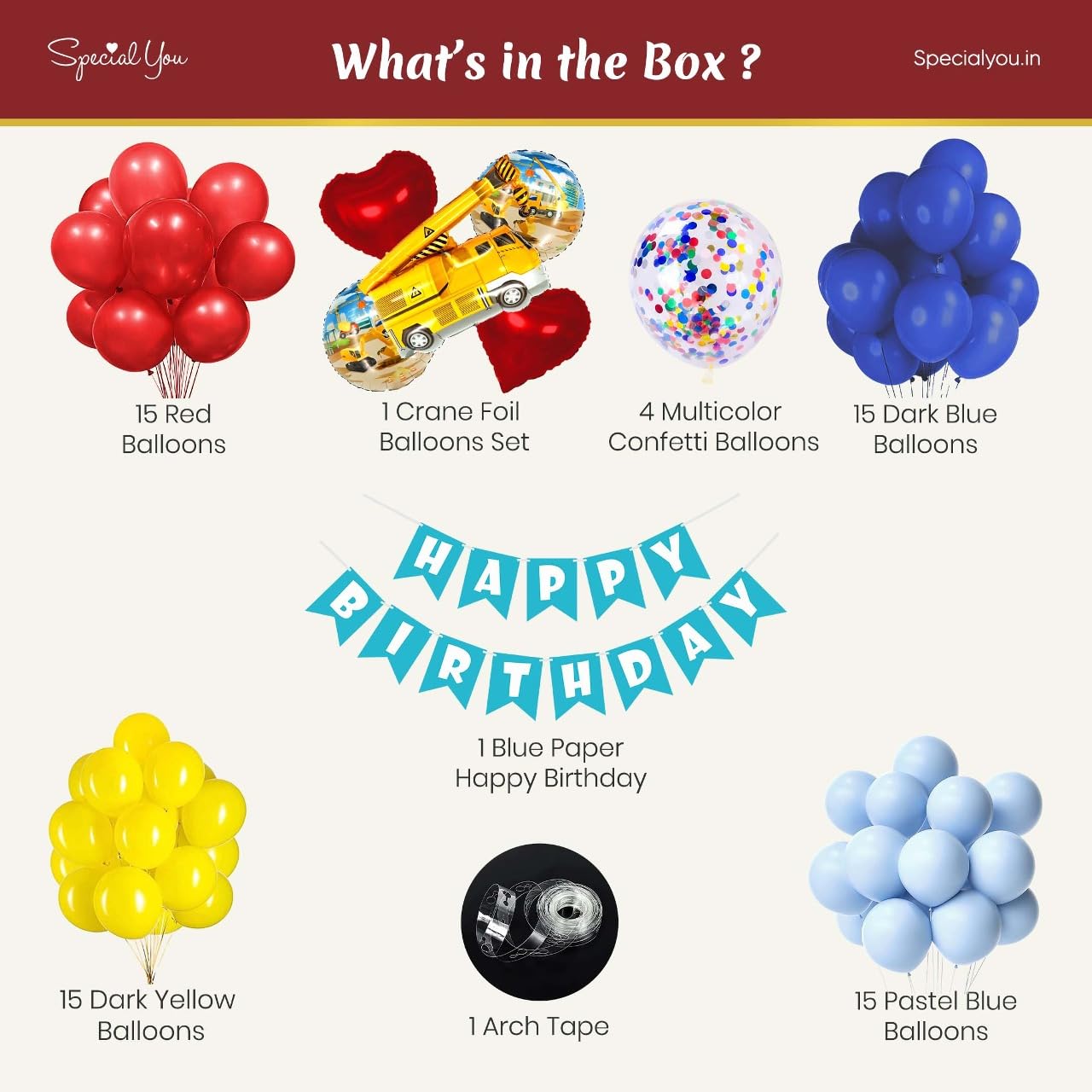 Decorate your B'day with Crane theme decor kit