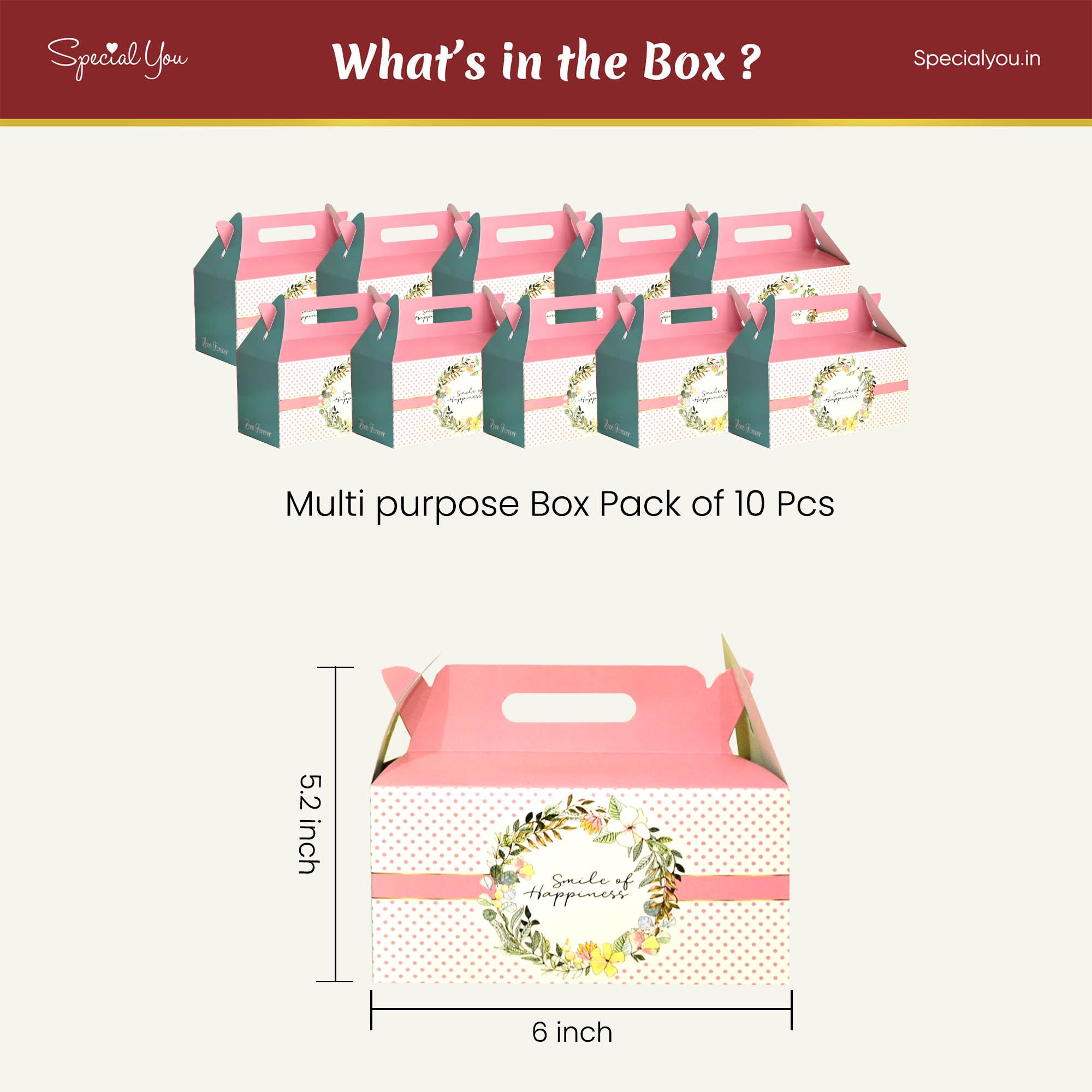 Multipurpose Paper Boxes Set of 10