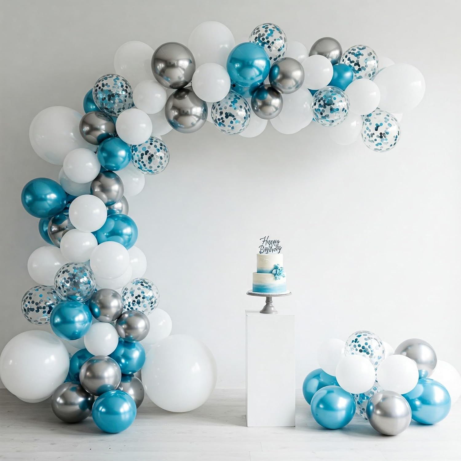 Blue & White Balloon Decorations