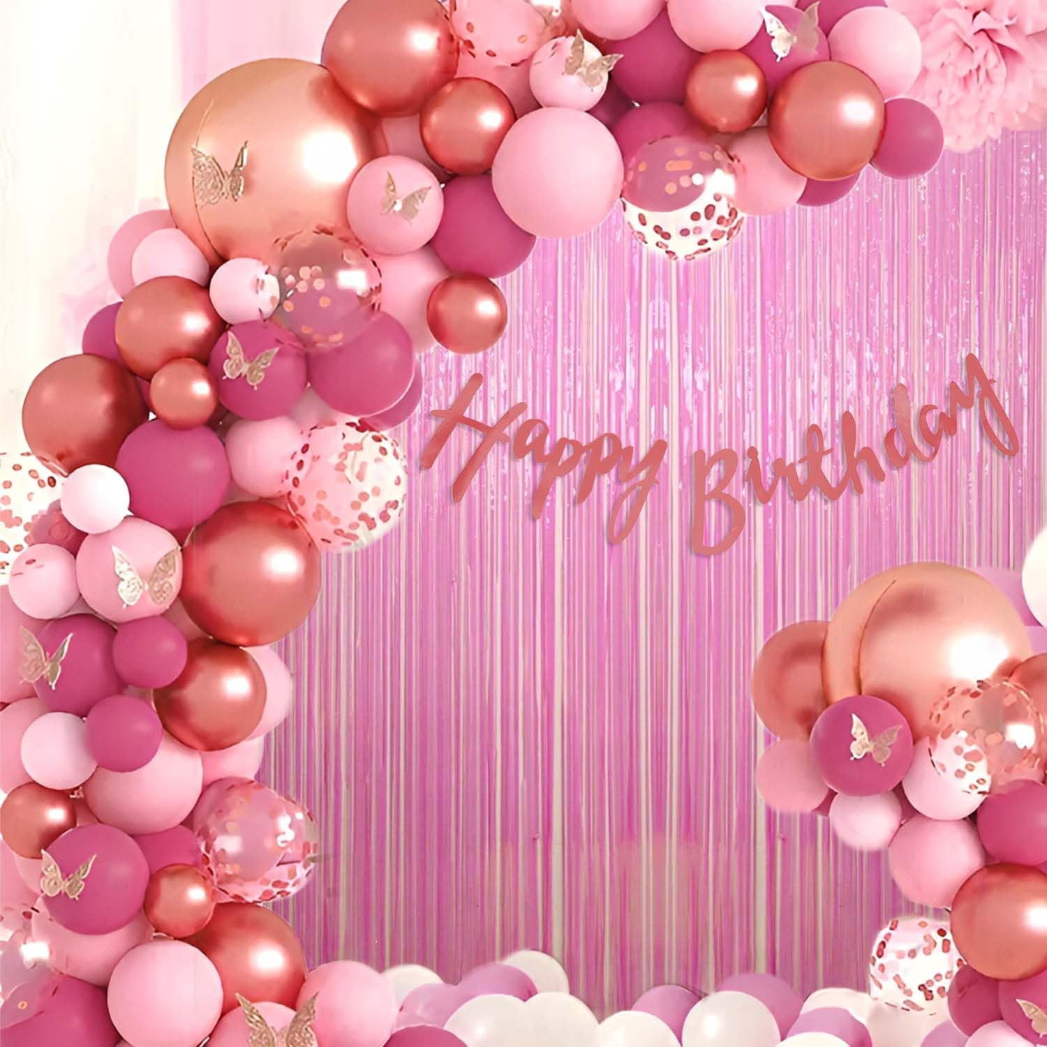 Rose Gold Birthday Decoration DIY Kit