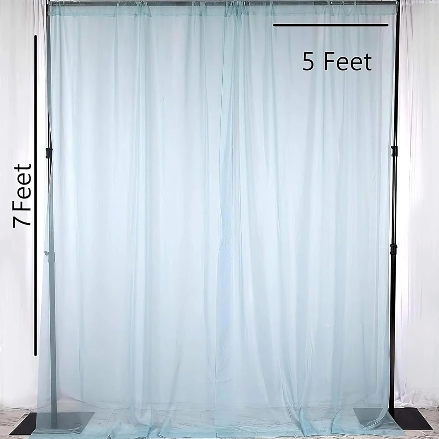 Blue Back Drop Curtain with Fairy Lights