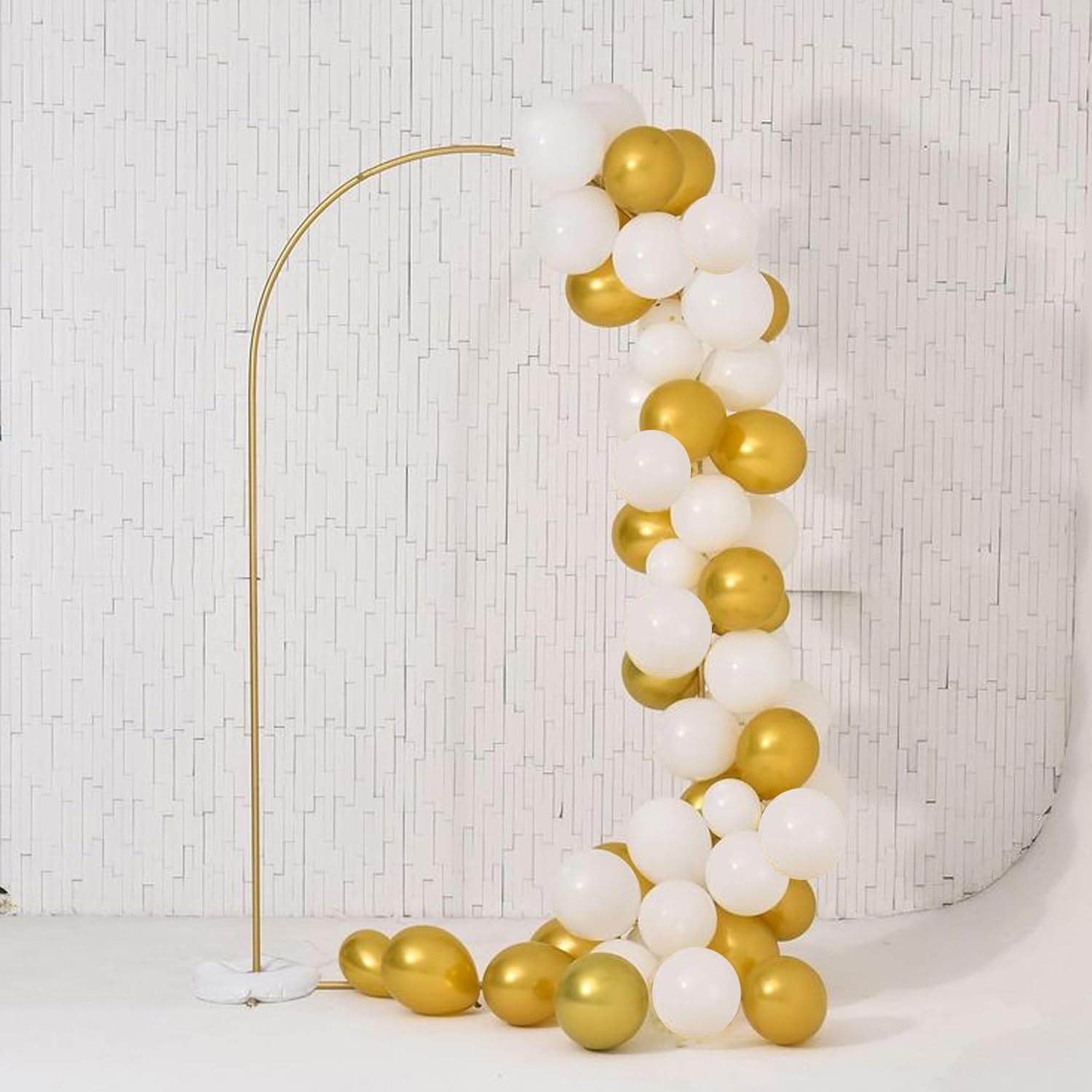Metallic Gold & White Balloon Combo