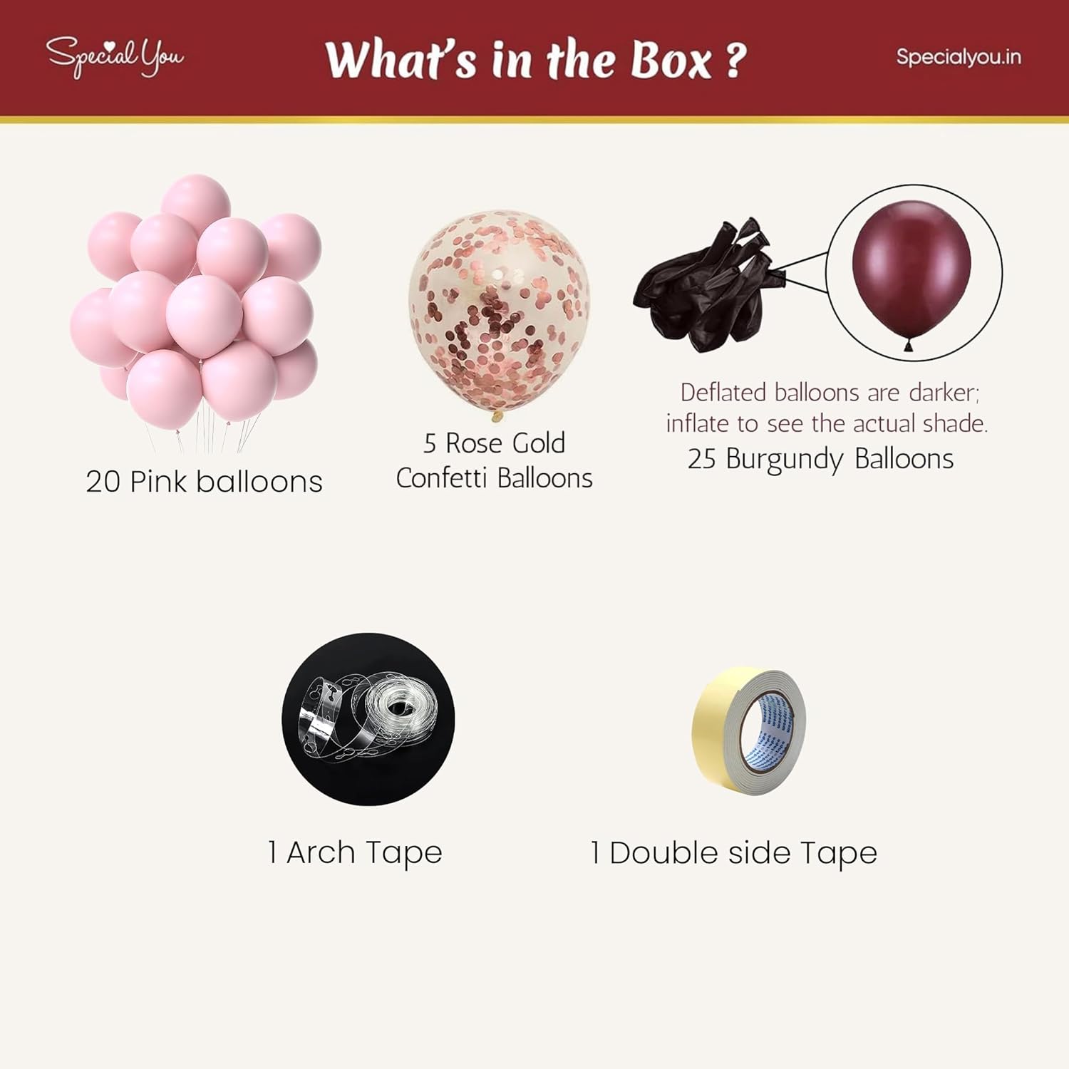 Burgundy & Pink Balloon combo