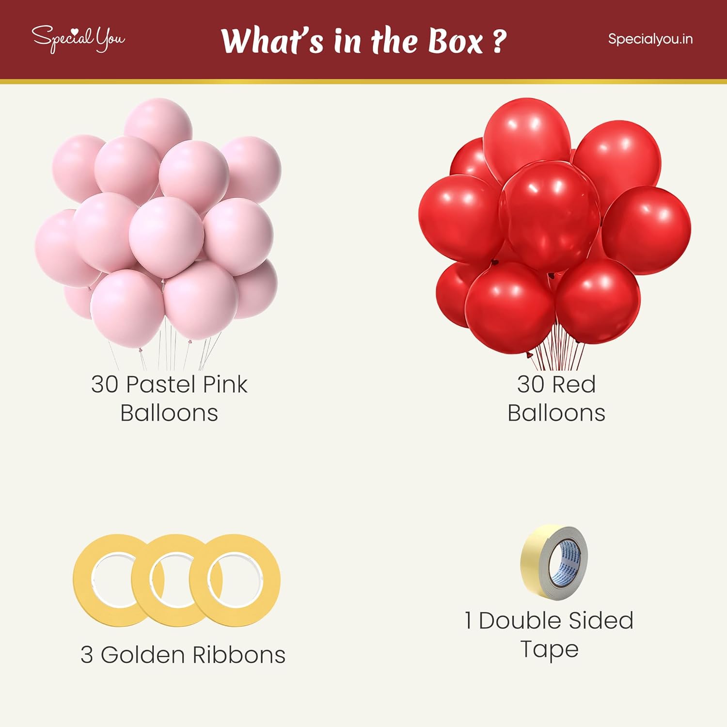 Lavish red & pink theme balloon decor