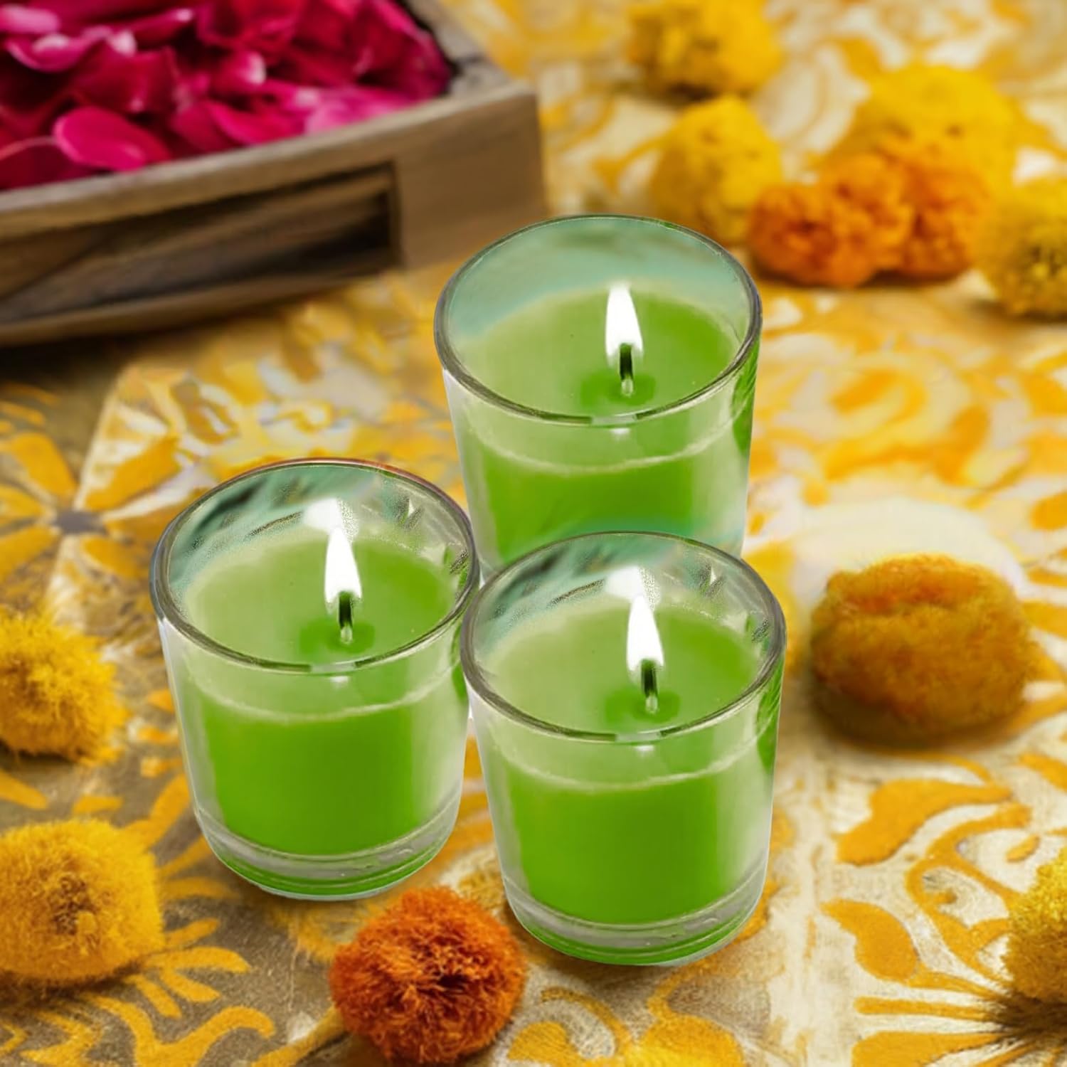 Glass Scented Candles for Home Decor, Home Fragrance Candles Set of 3