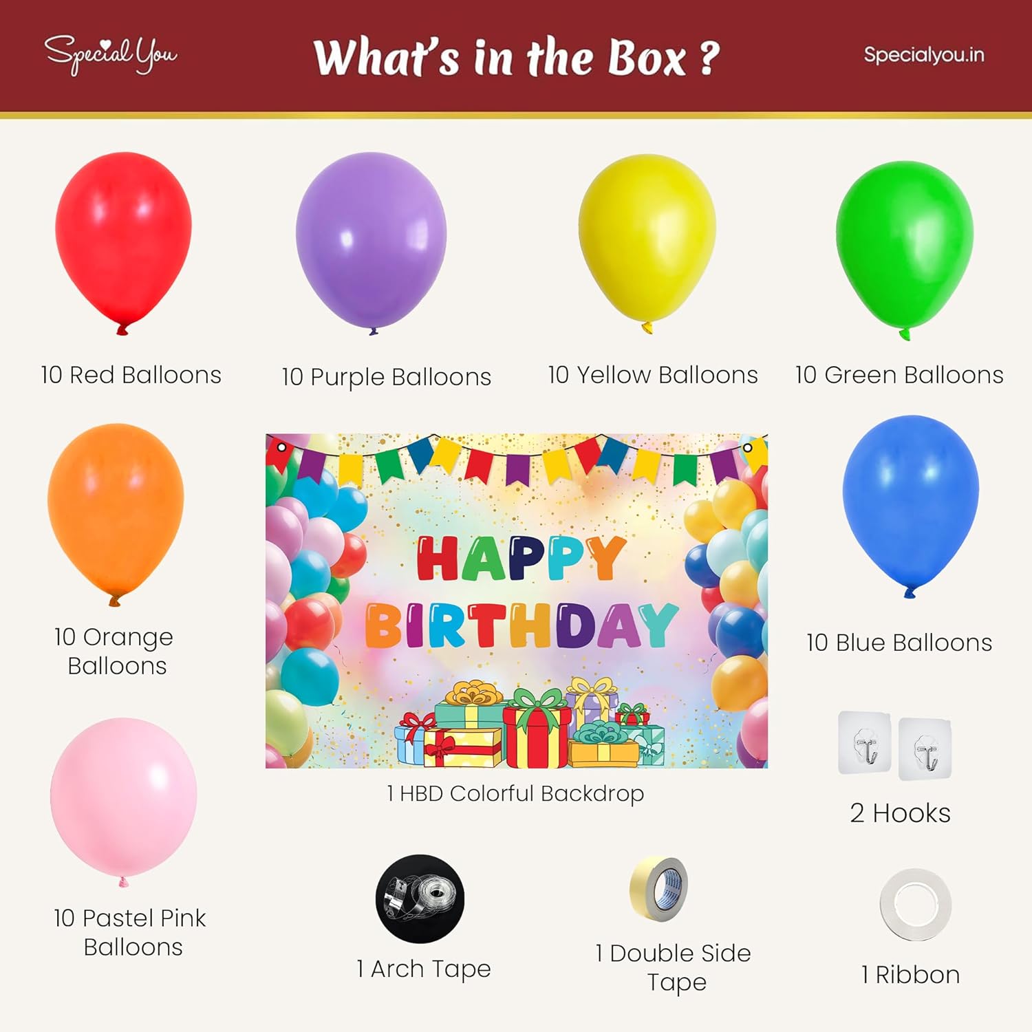 Multicolor Balloons Decoration Kit
