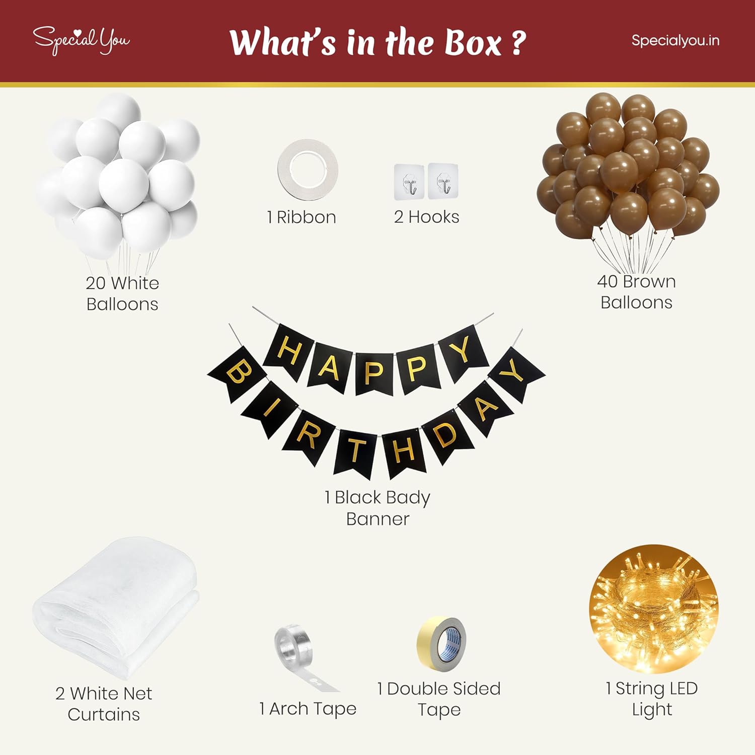 Tempting Brown Theme with DIY Birthday kit