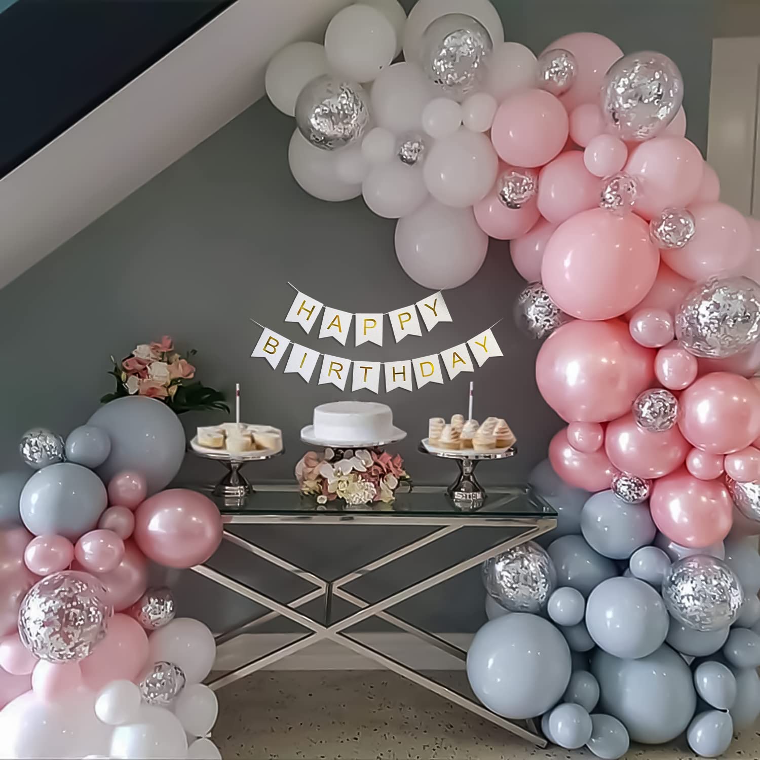 Mysterious Birthday Theme with Pastel Balloons