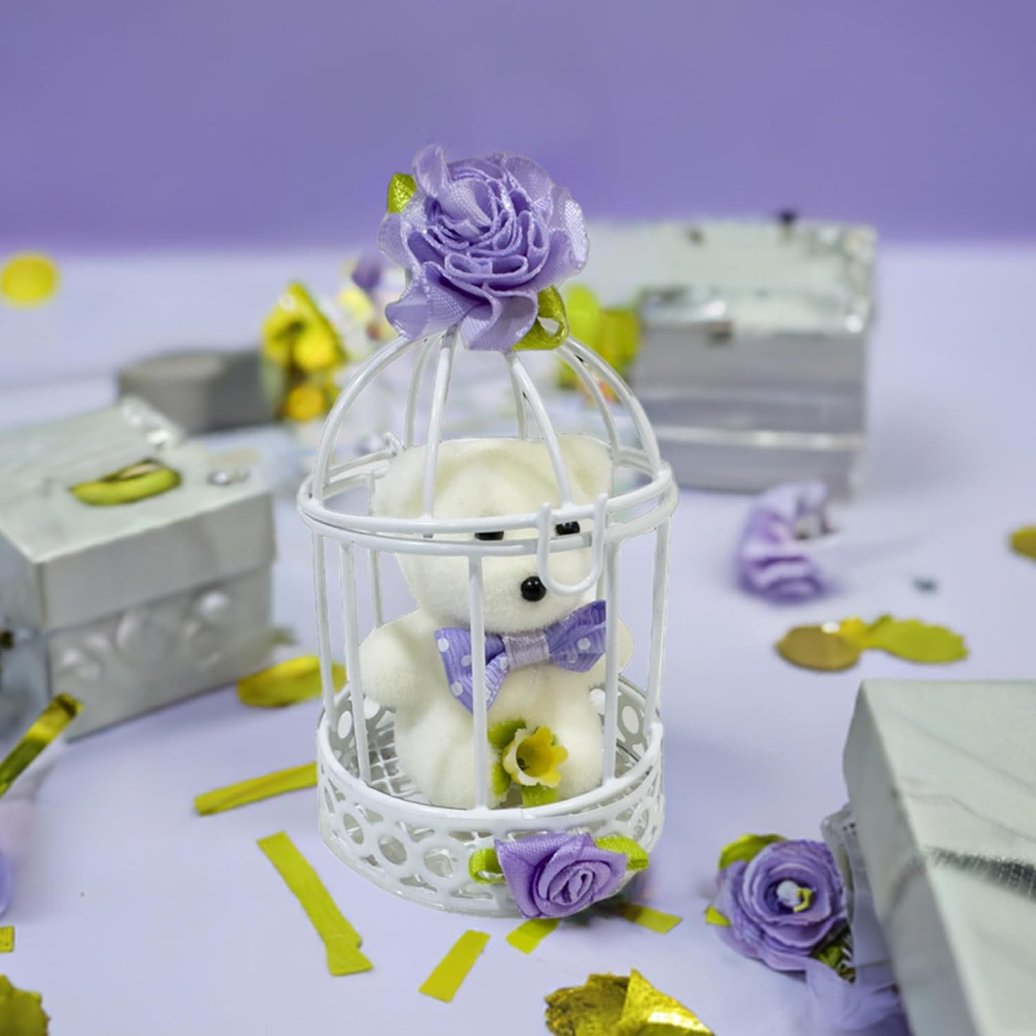 Purple Teddy Cage Gift