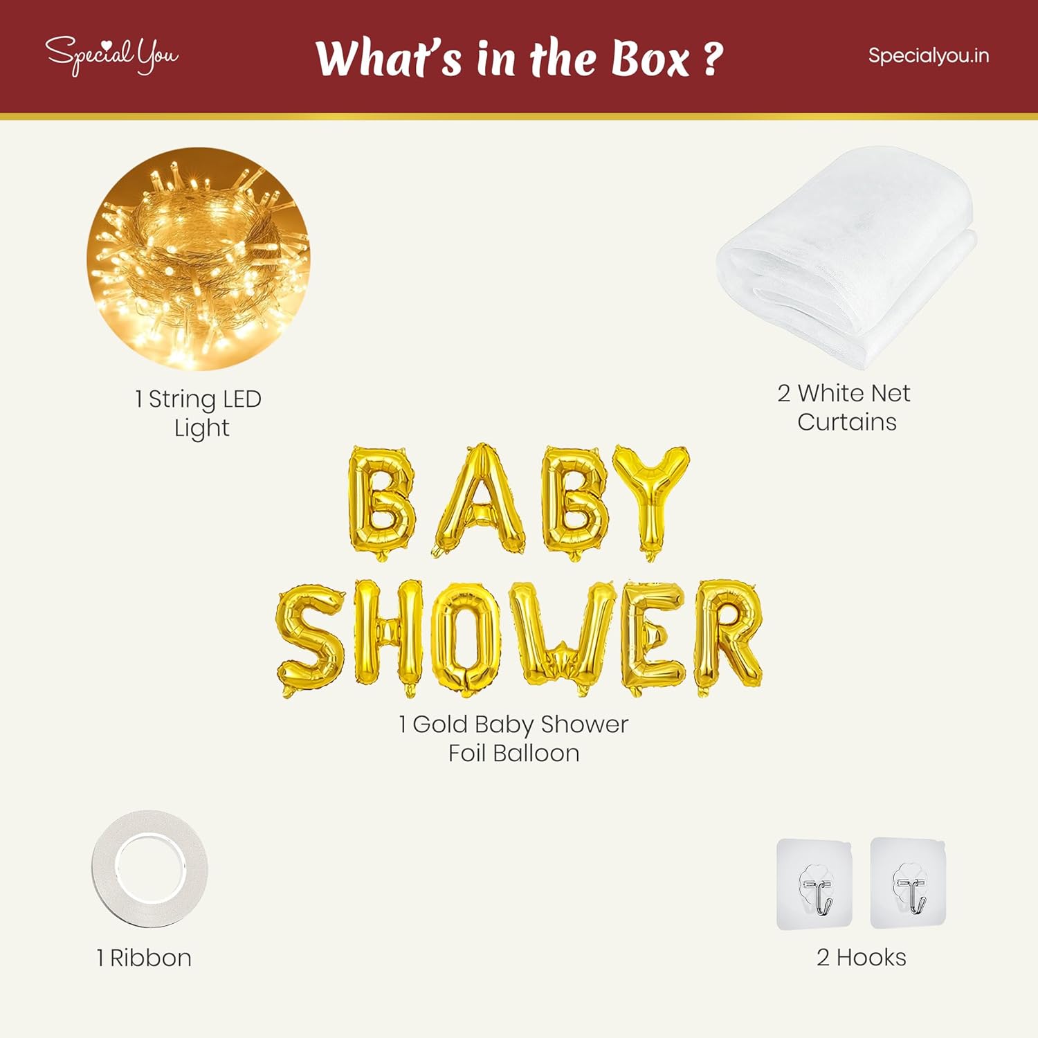 Fairy Gold DIY Baby shower Kit