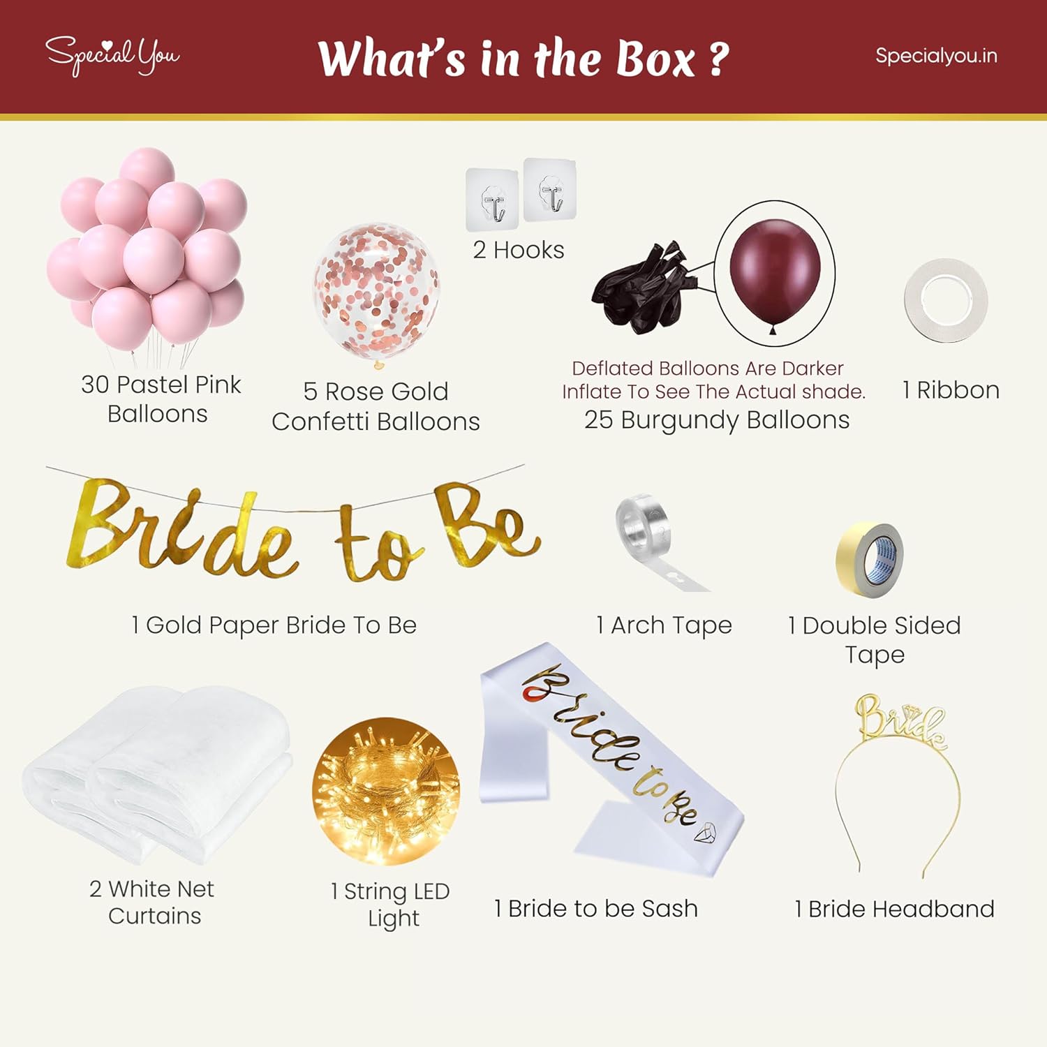 Bride to be Decoration with props