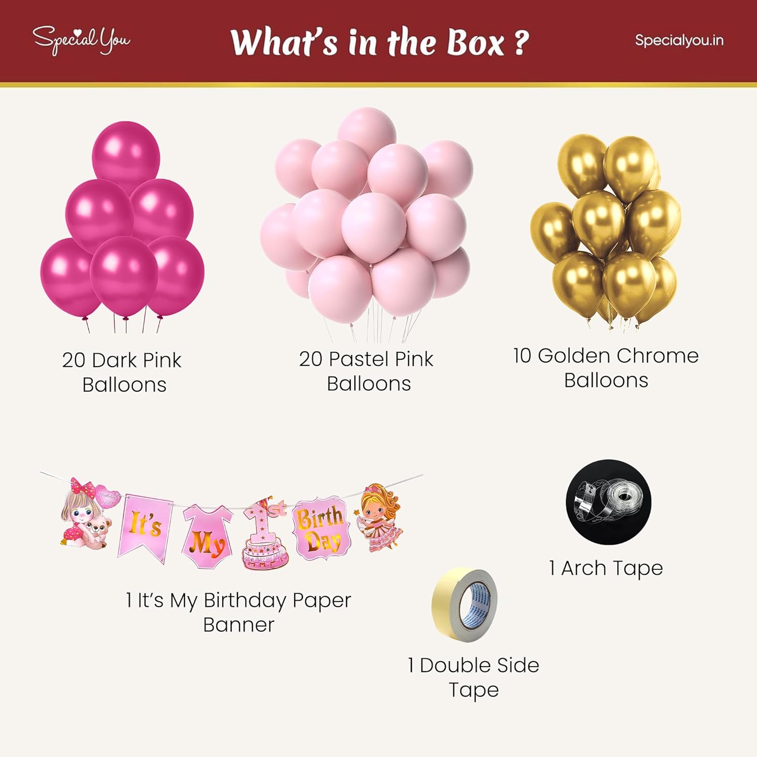 1st Birthday Decoration for Baby girl