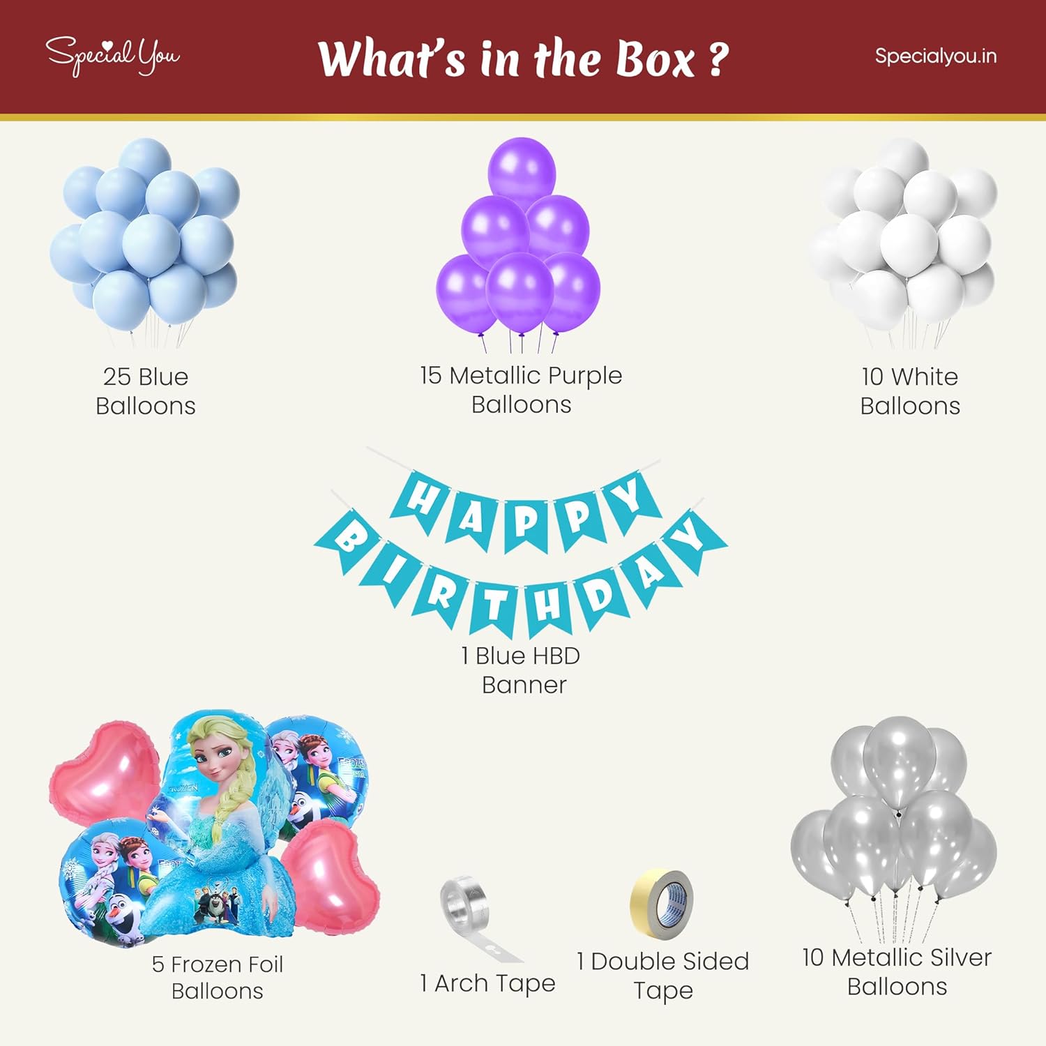 Frozen-themed DIY Birthday Decoration Kit For Girls