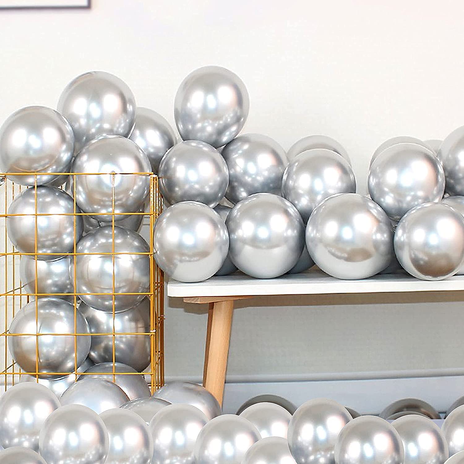 Silver Chrome Balloons party decoration for girls & Boys-30pcs