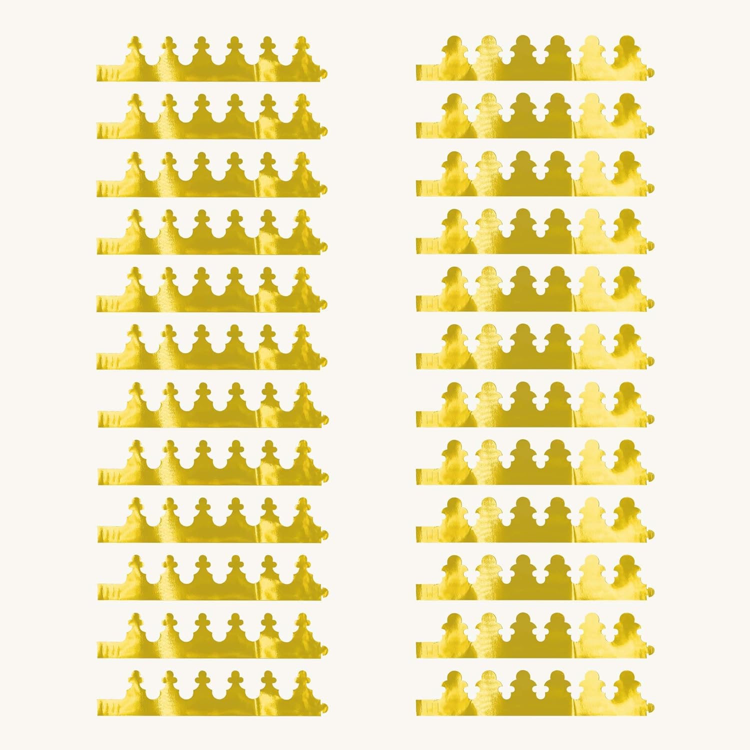 Gold Paper Crowns DIY set of 24 for Party