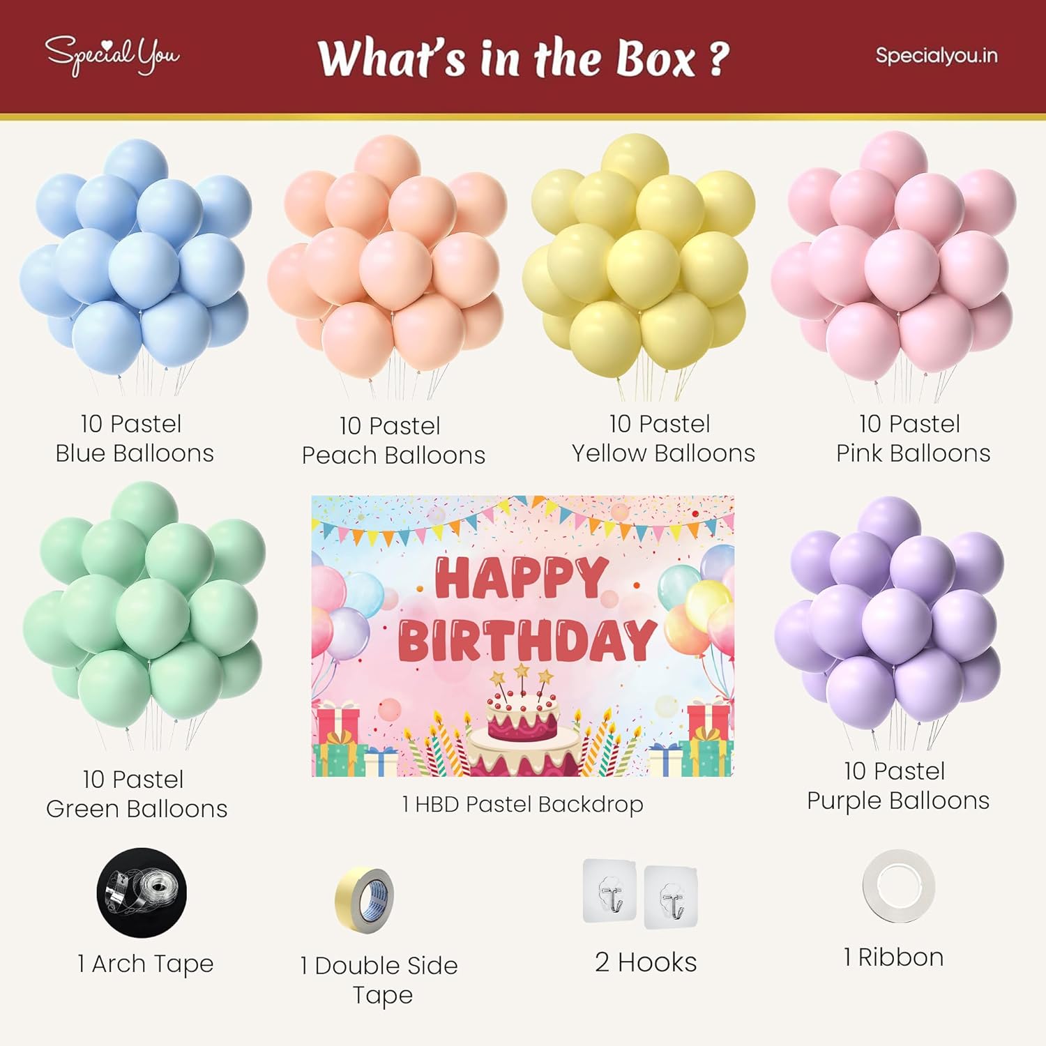 Rainbow Theme Birthday Decoration