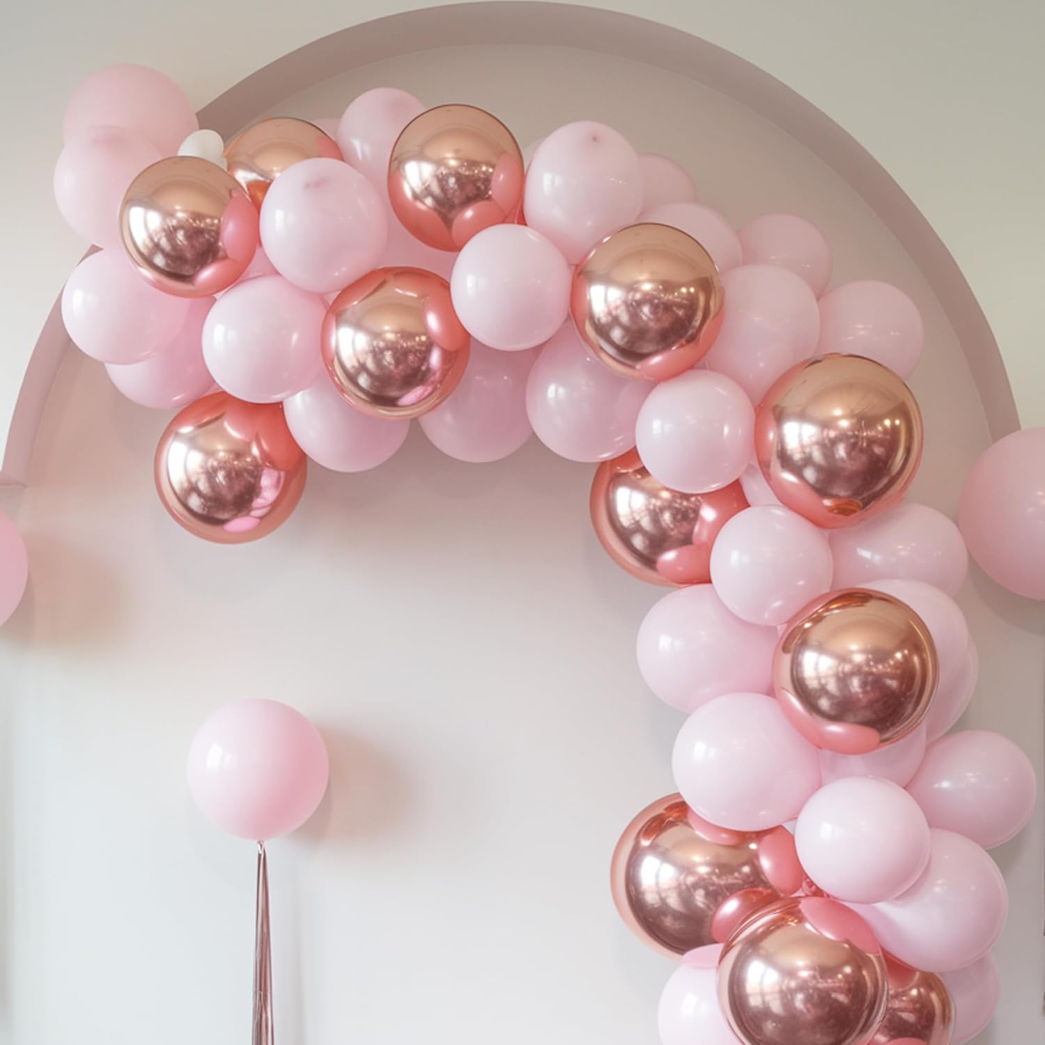 Pastel Pink & Rosegold  balloon combo