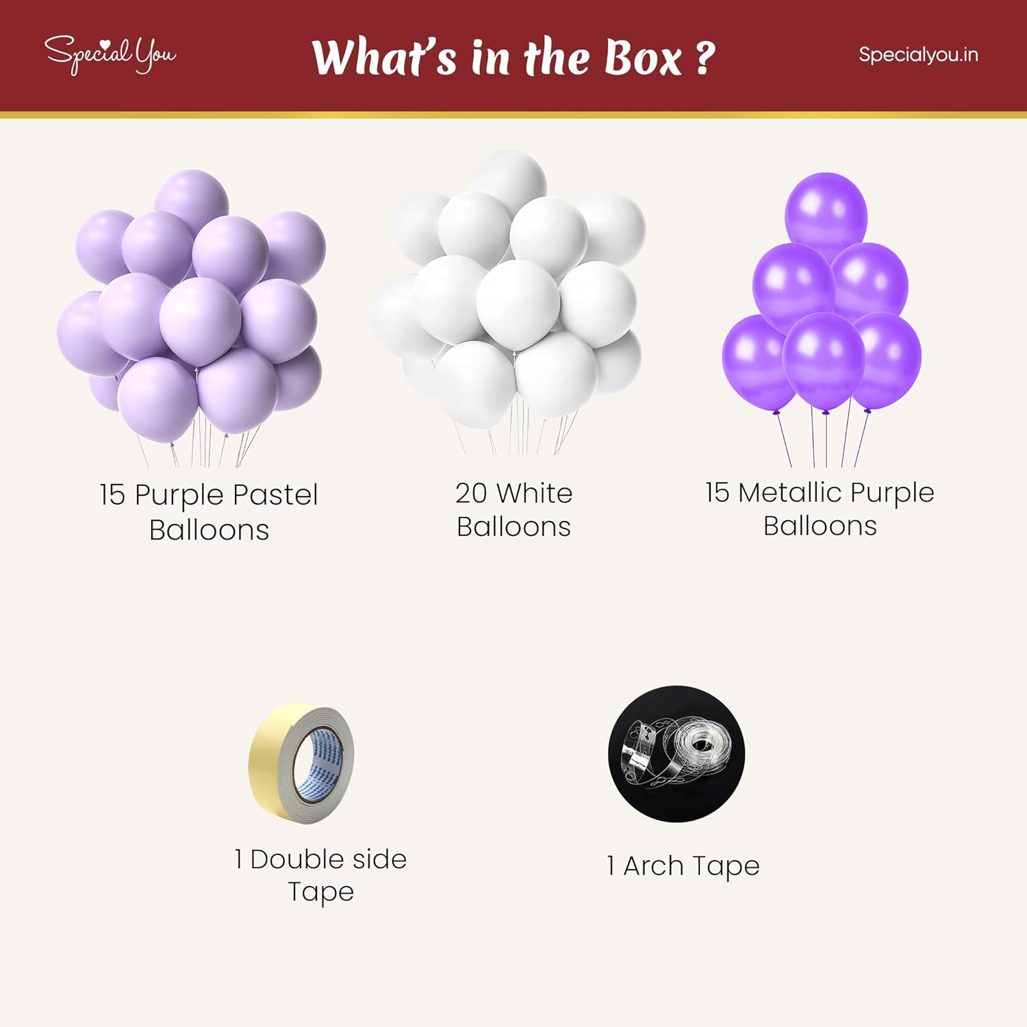 Purple & White Balloon combo