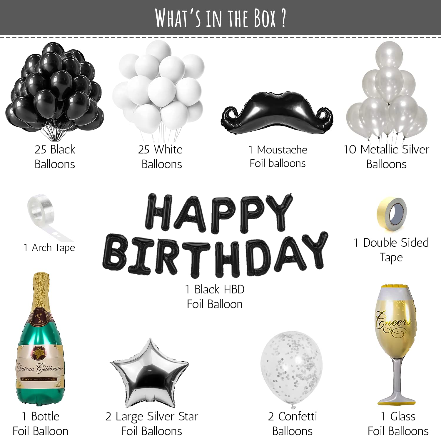 black & white decoration items