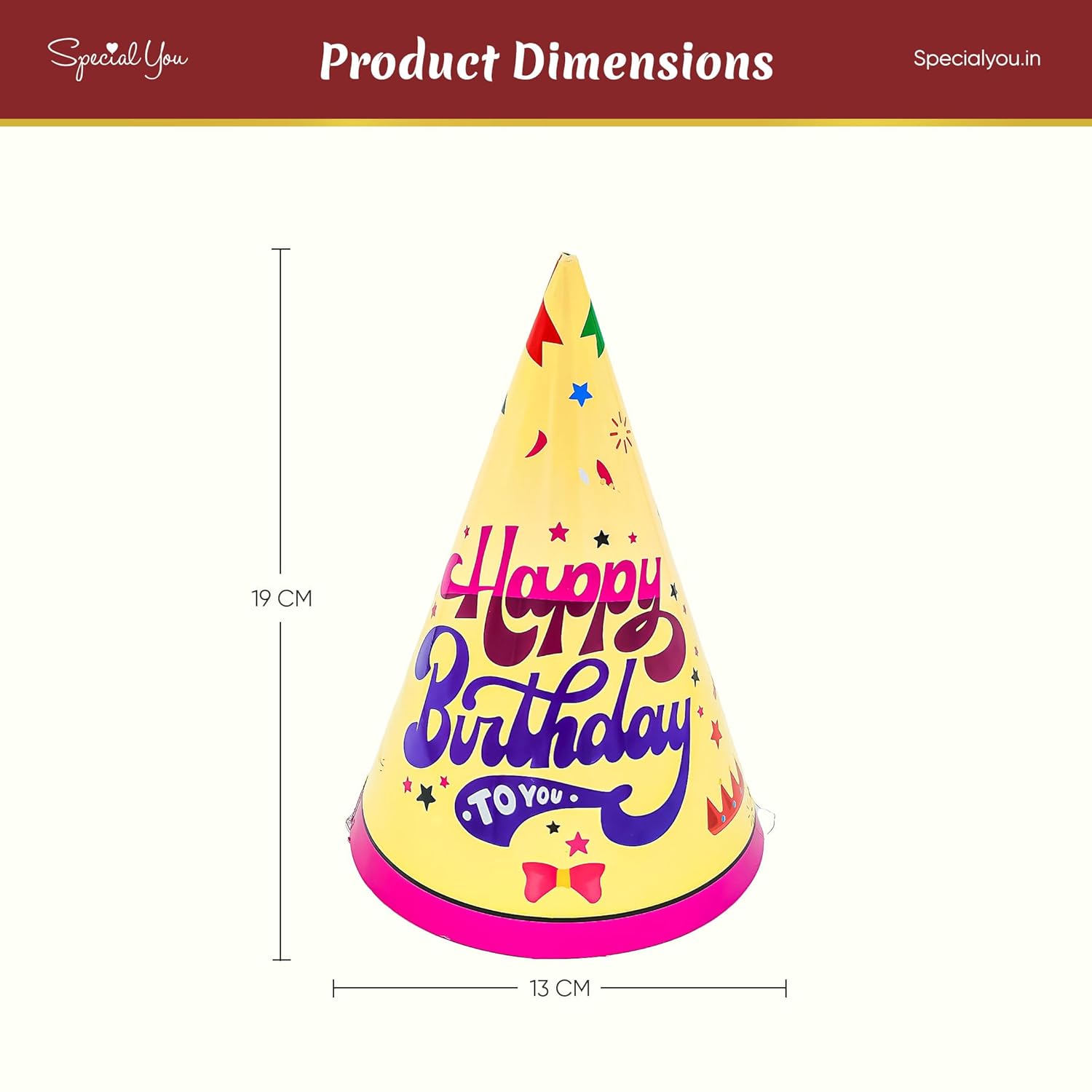 yellow happy birthday caps