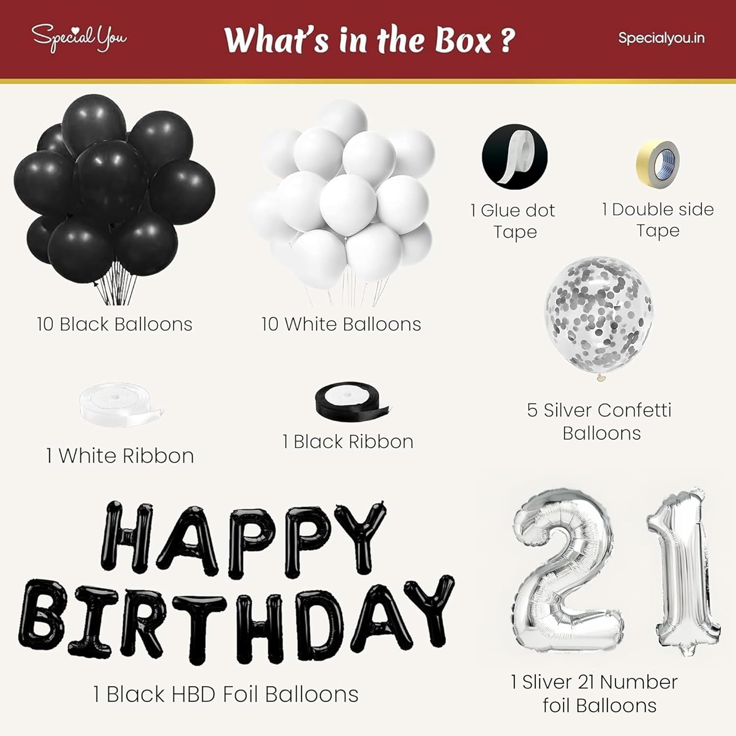 Black and White Theme Birthday Decoration