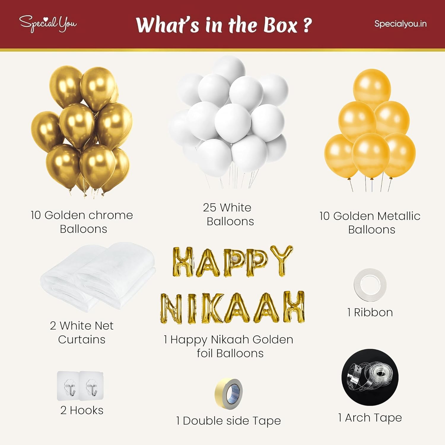 Happy Nikaah Backdrop Curtain for Decoration