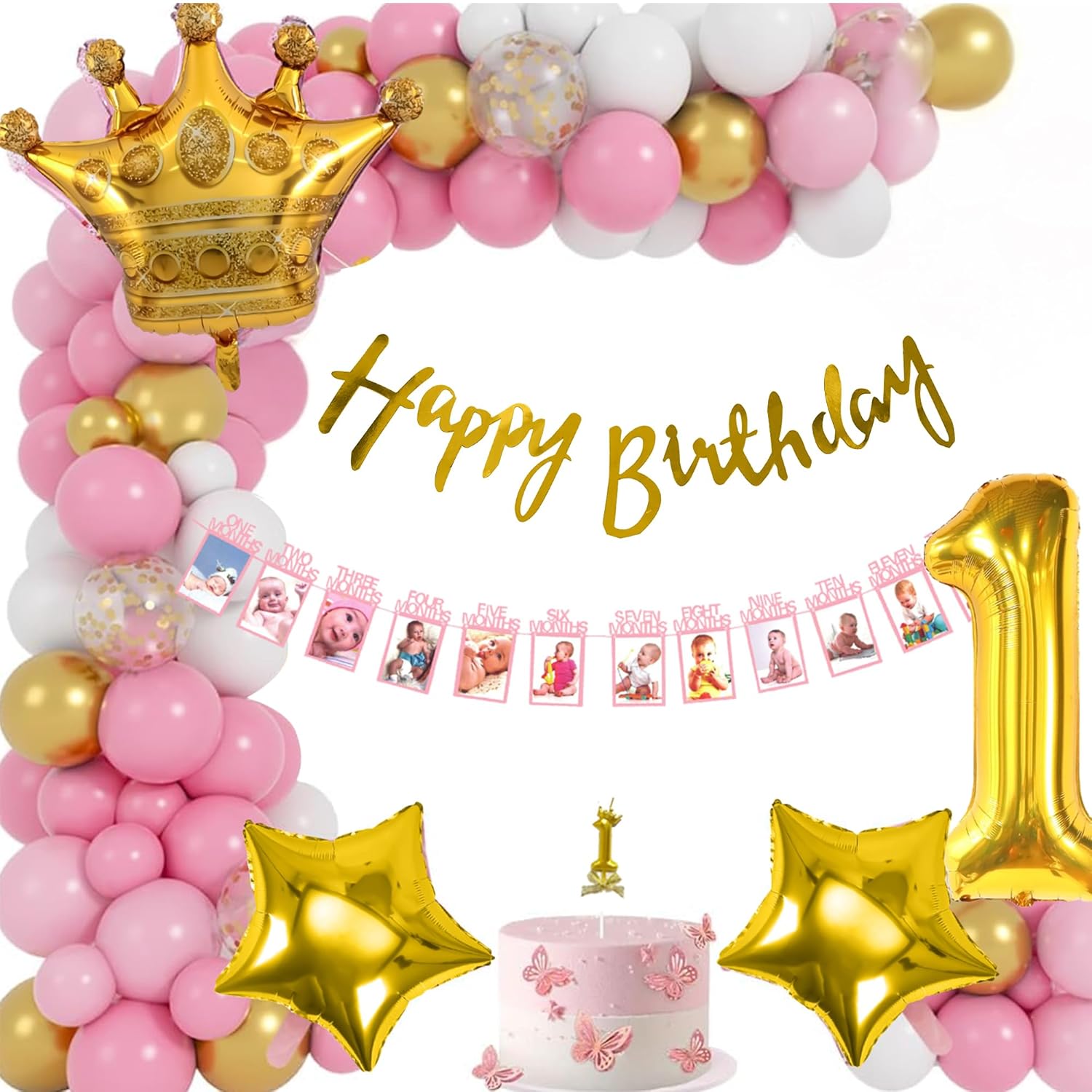 1st Birthday Decoration for Baby Girl