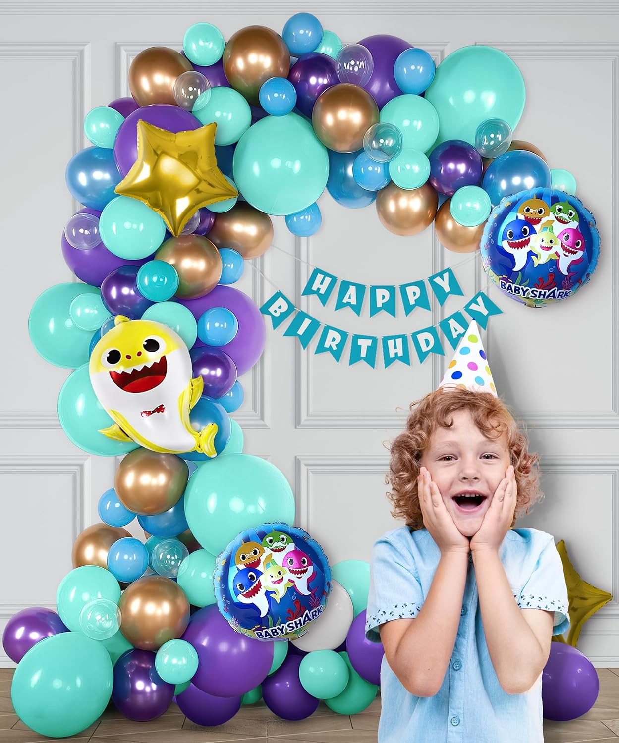 Baby Shark theme DIY Kit for birthday decor