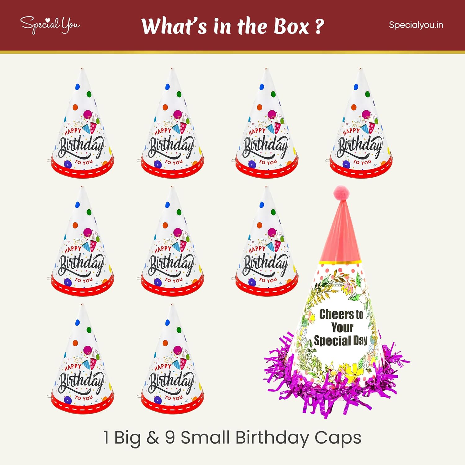 10 birthday caps