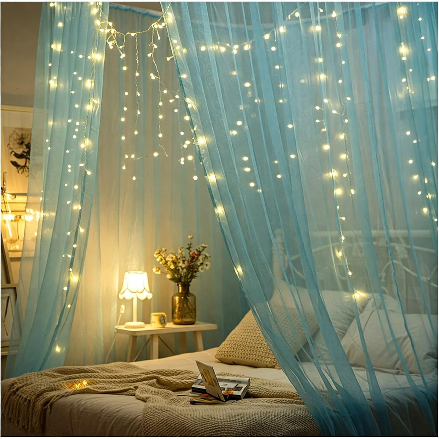 Blue Net Cloth for Decoration 5mtr