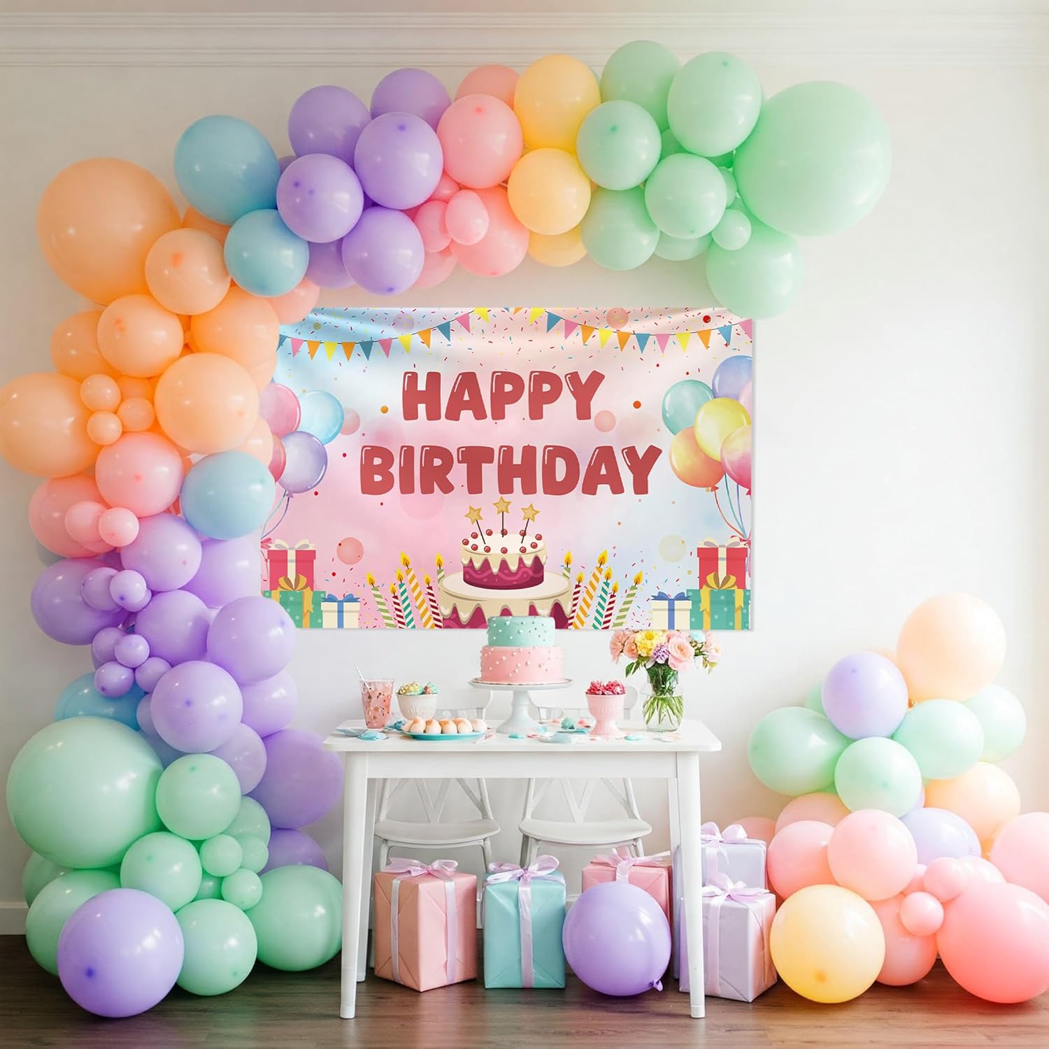 Rainbow Theme Birthday Decoration