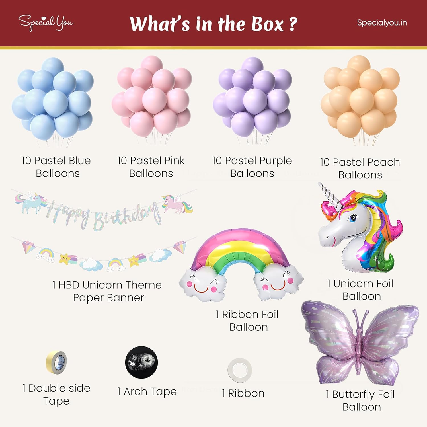 Unicorn Theme Birthday Decoration Kit