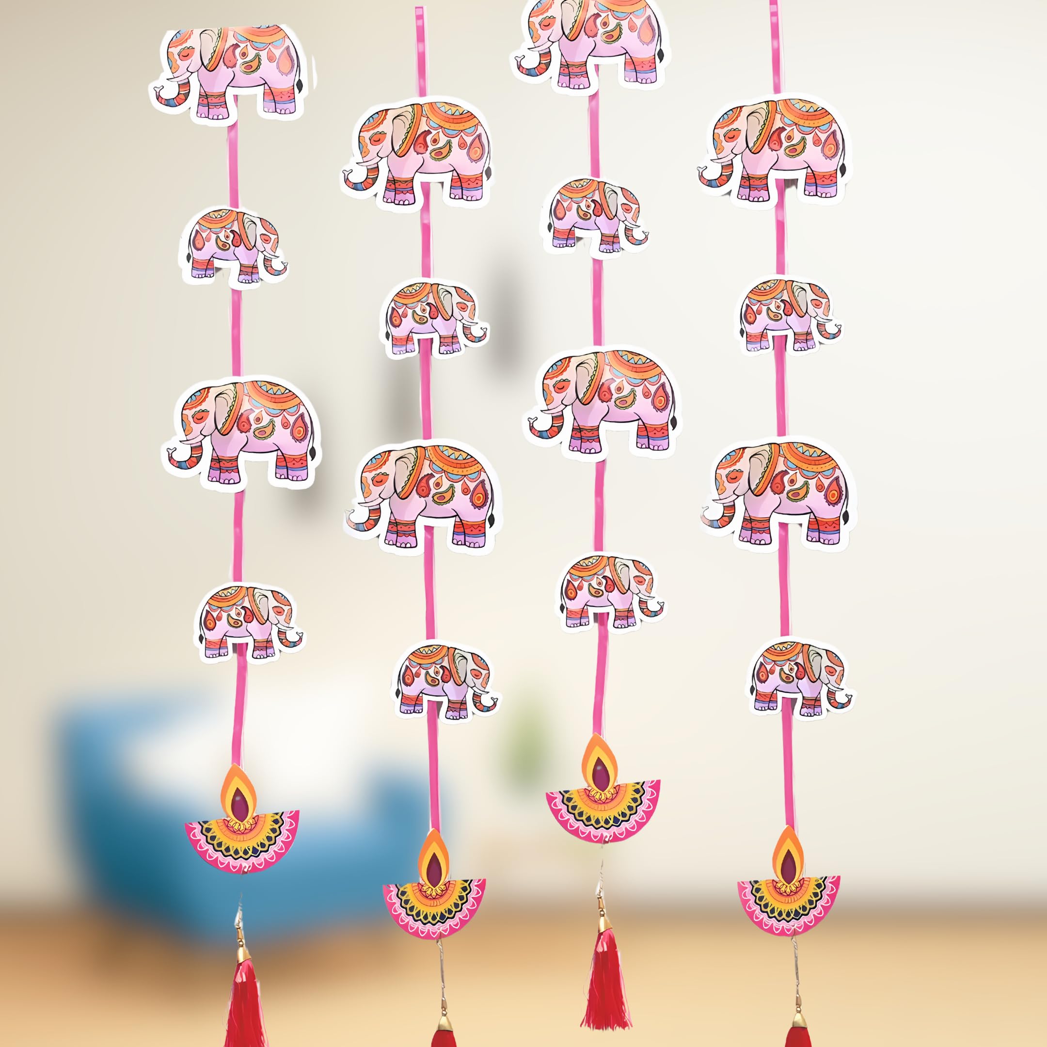 Mini Elephant Paper Frill for Decoration - Pack of 4