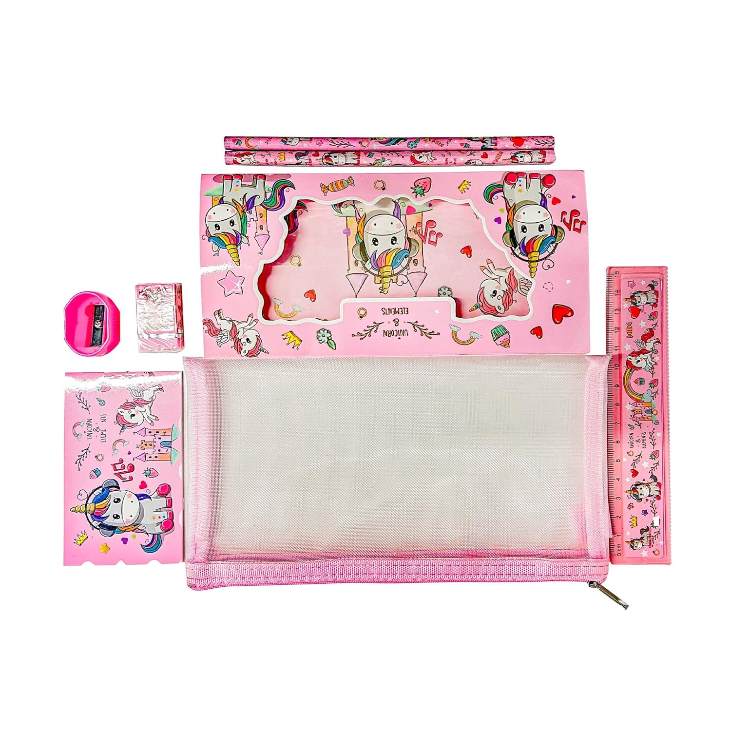 Unicorn Pencil Pouch 5 Pcs