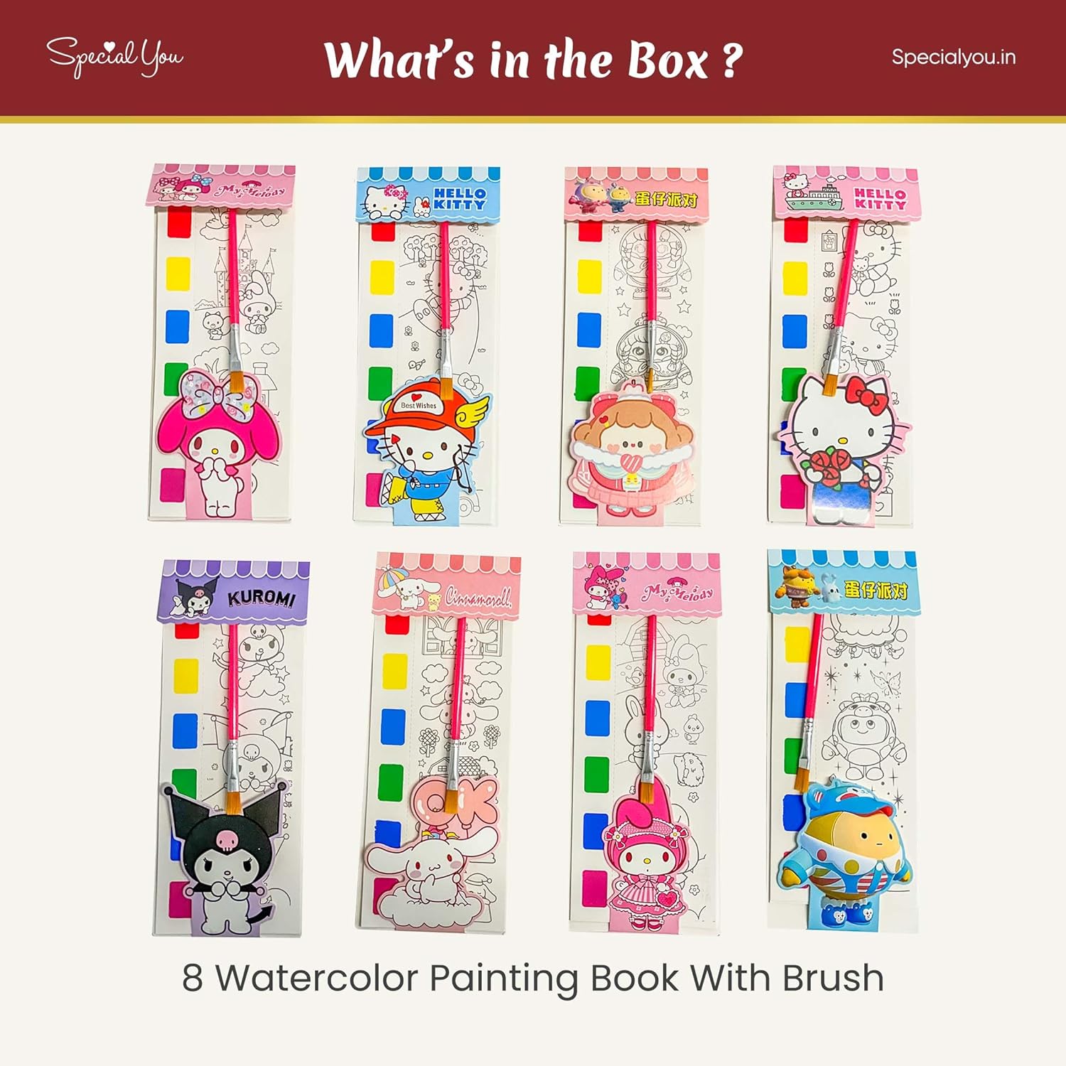 Hello Kitty Watercolor Painting Sheets