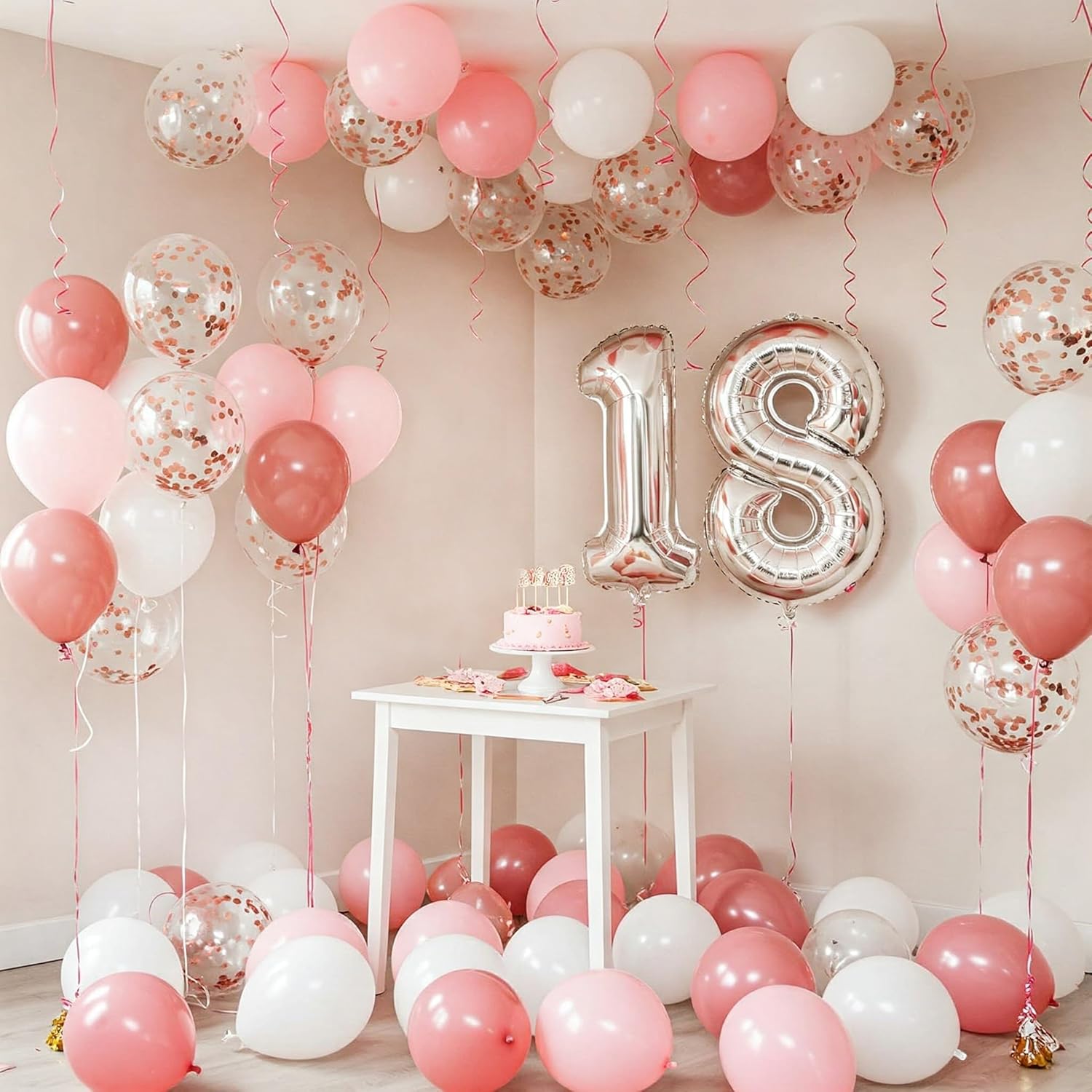 Red, Pink & White Balloons for Decoration