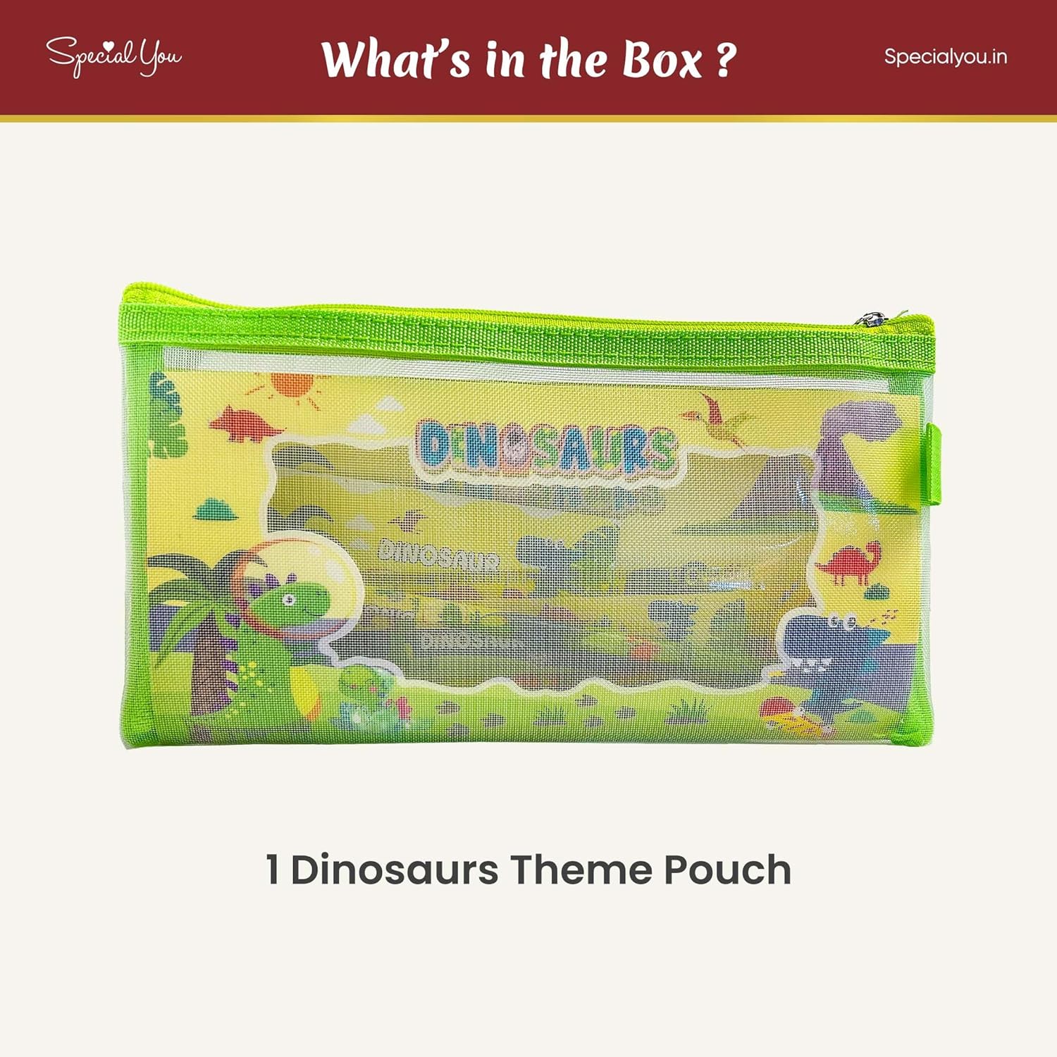 Dinosaurs Pencil Pouch 5 Pcs